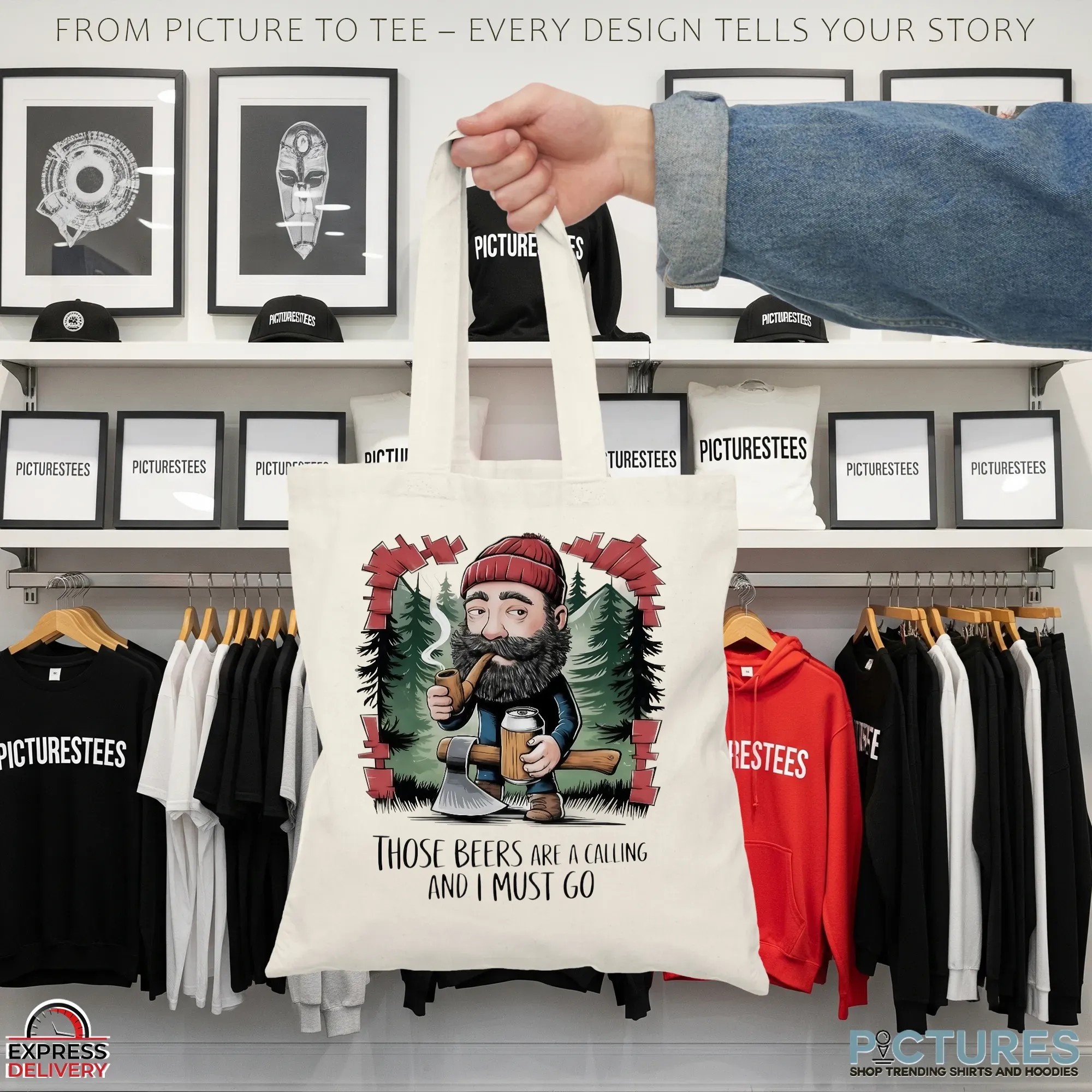 Those Beers Are A Calling And I Must Go Lumberjack Beer Lover Graphic T Shirt