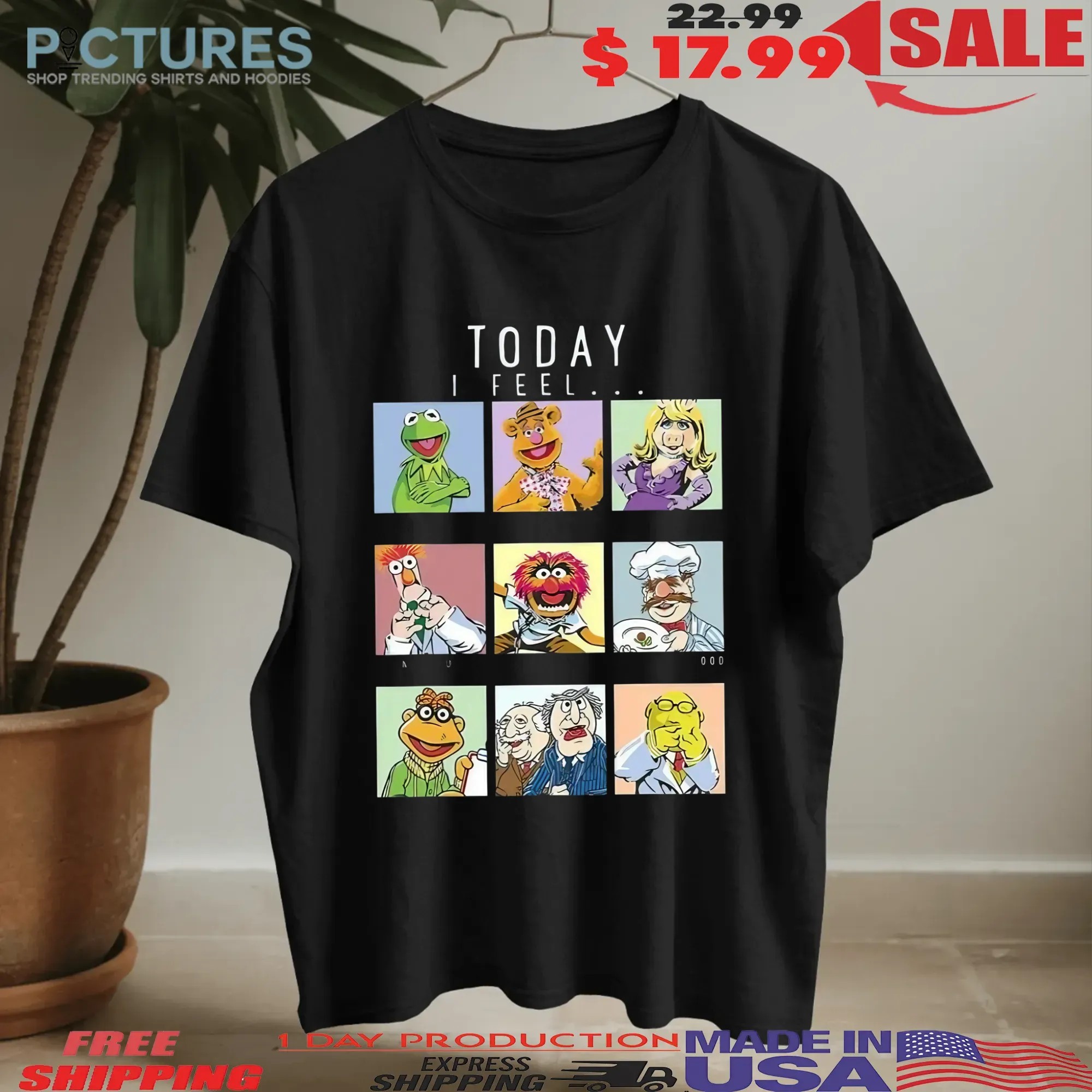 Today I Feel The Muppets T-Shirt – Funny Disney Character Mood Box Tee