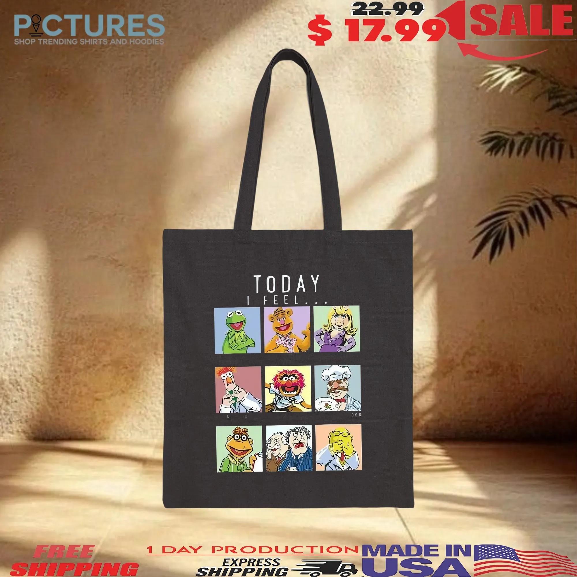 Today I Feel The Muppets T-Shirt – Funny Disney Character Mood Box Tee