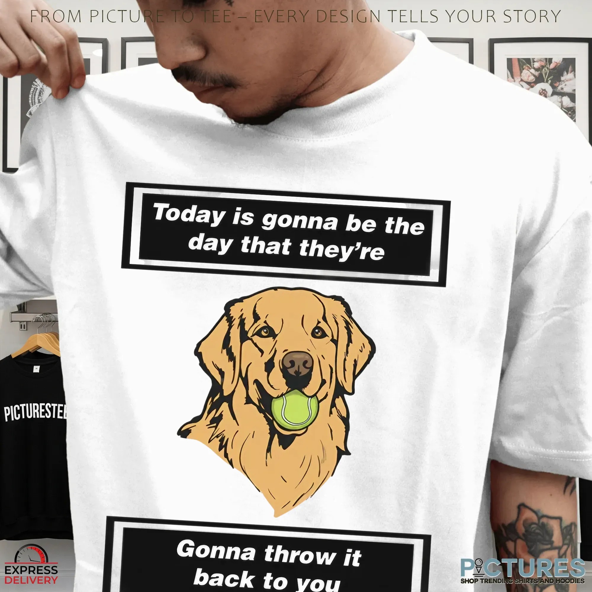 Today Is Gonna Be The Day That They're Gonna Throw It Back To You Golden Tennis T Shirt