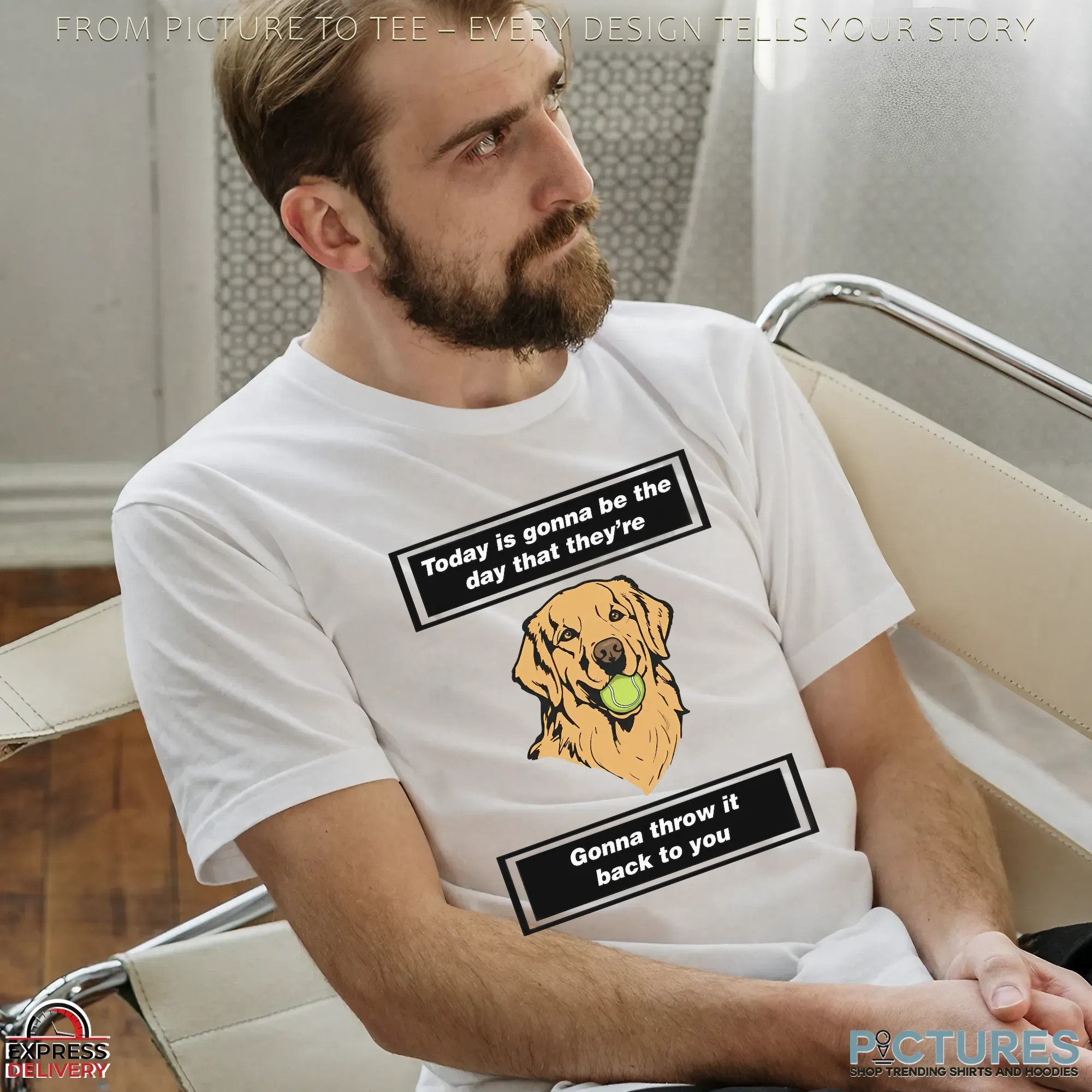 Today Is Gonna Be The Day That They're Gonna Throw It Back To You Golden Tennis T Shirt