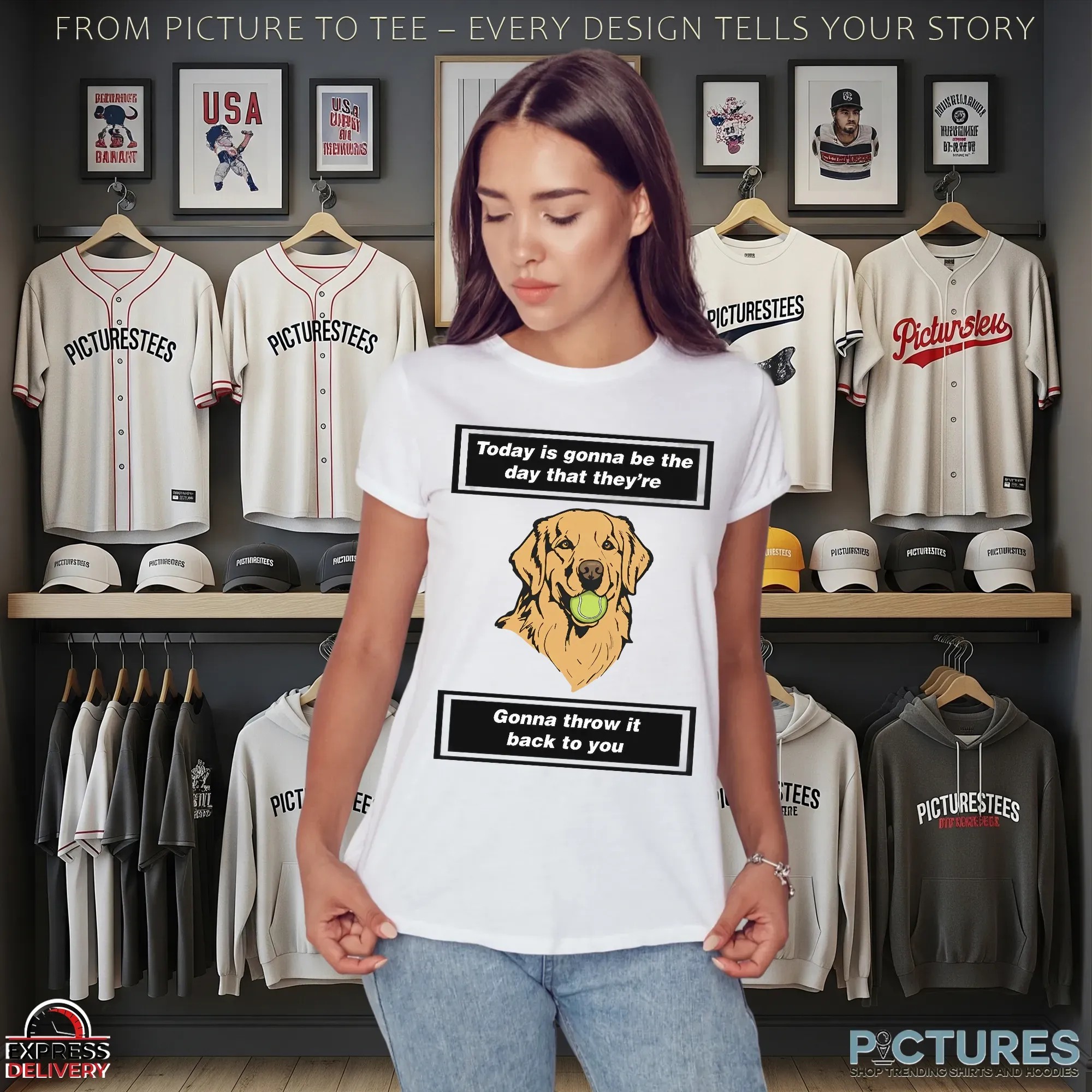 Today Is Gonna Be The Day That They're Gonna Throw It Back To You Golden Tennis T Shirt
