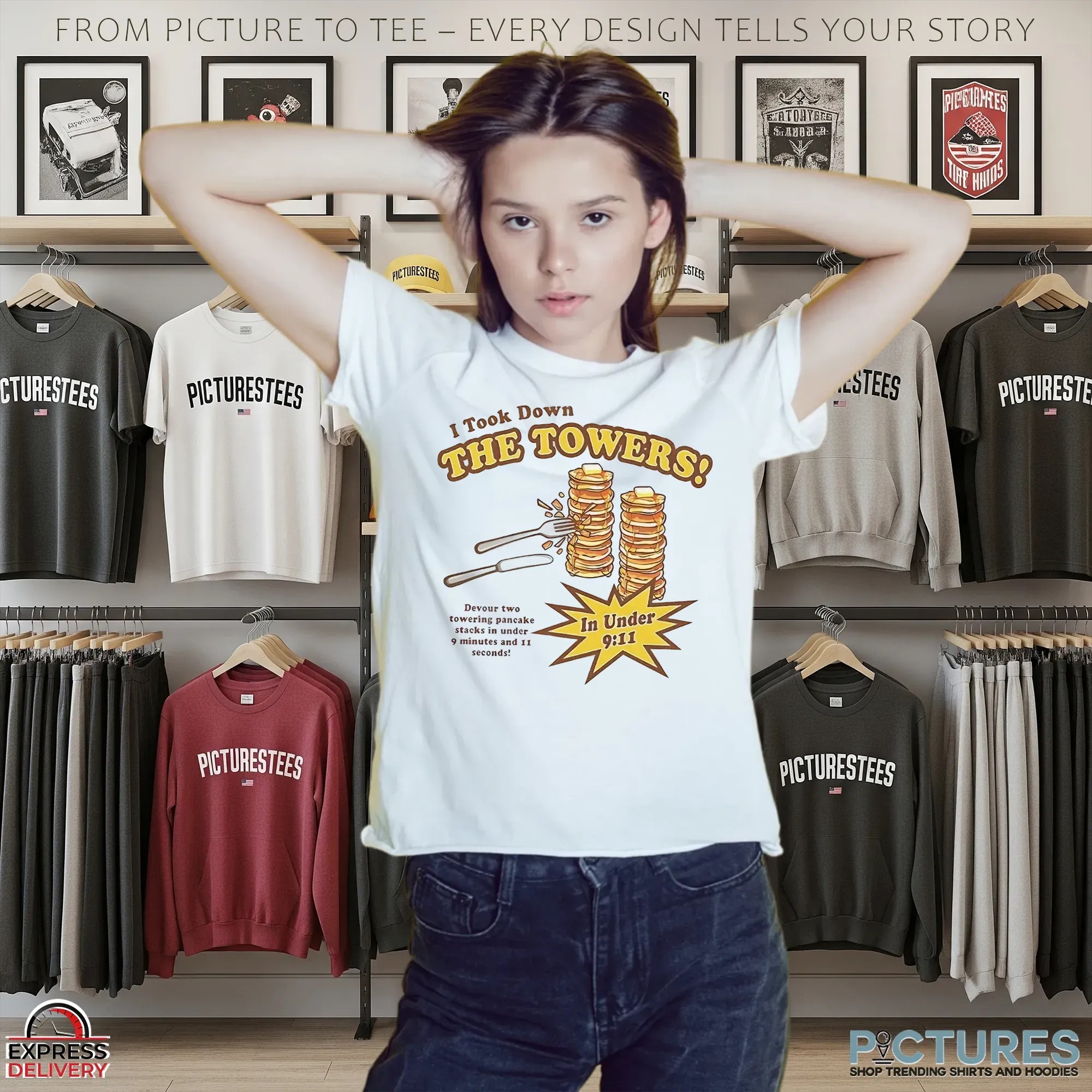 Took Down The Towers In Under 9 Minutes And 11 Seconds Pancakes T Shirt