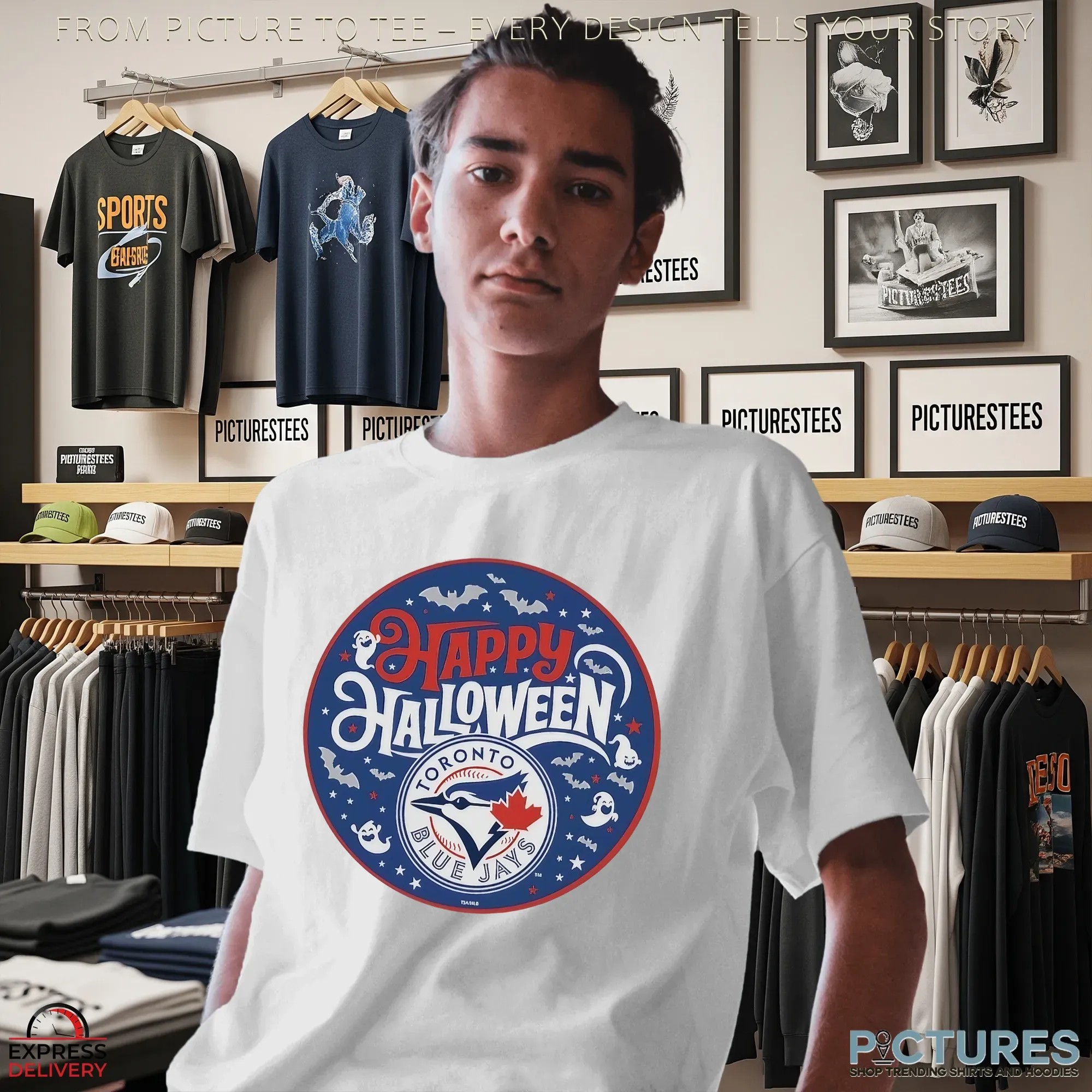 Toronto Blue Jays Baseball Happy Halloween 2025 Logo T Shirt