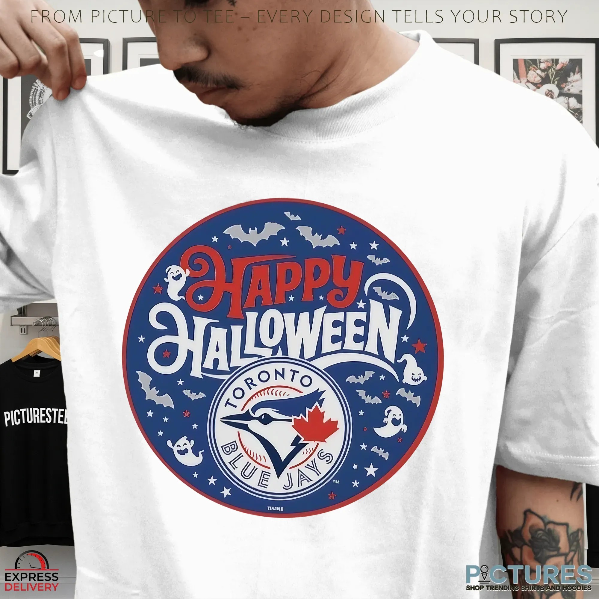 Toronto Blue Jays Baseball Happy Halloween 2025 Logo T Shirt