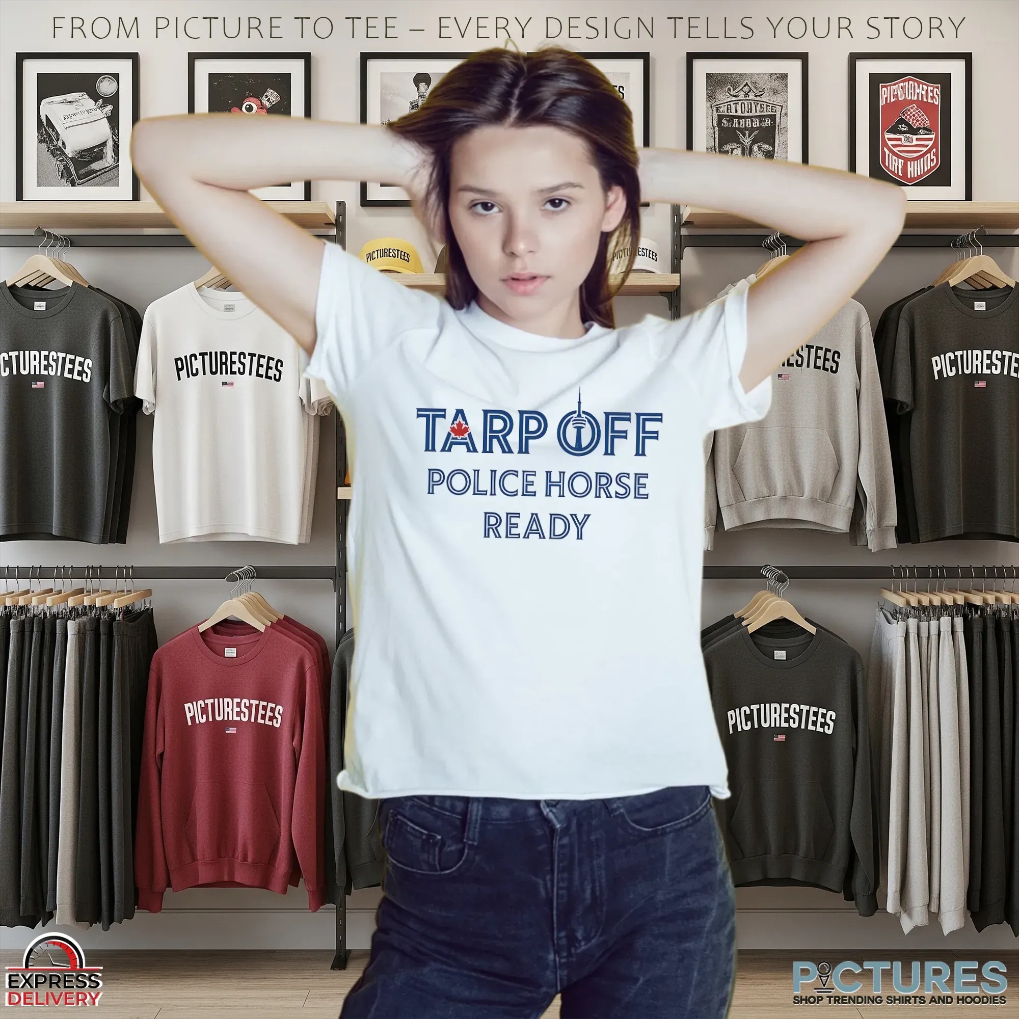 Toronto Blue Jays Tarp Off Police Horse Ready T Shirt