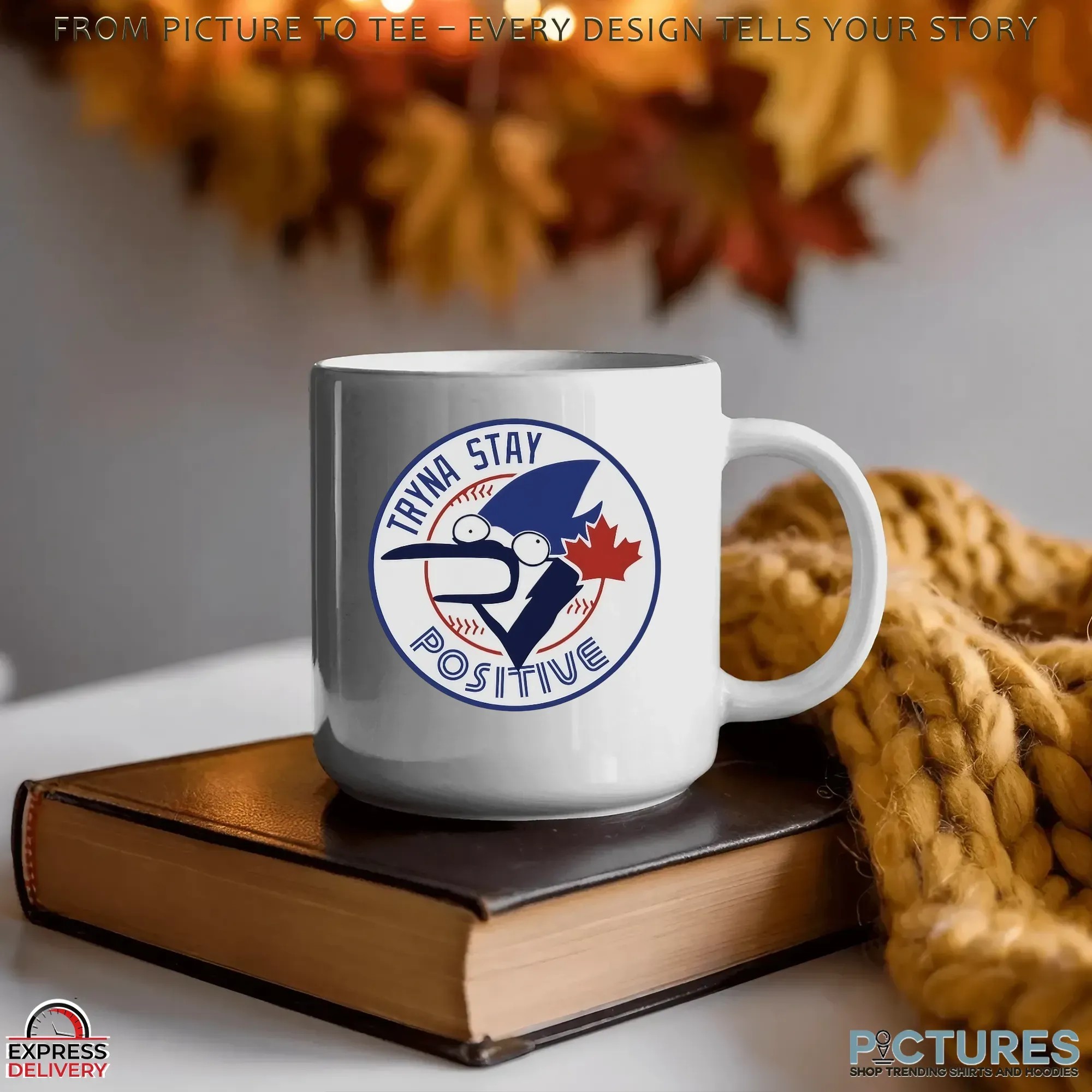 Toronto Blue Jays Tryna Stay Positive Parody Logo T Shirt
