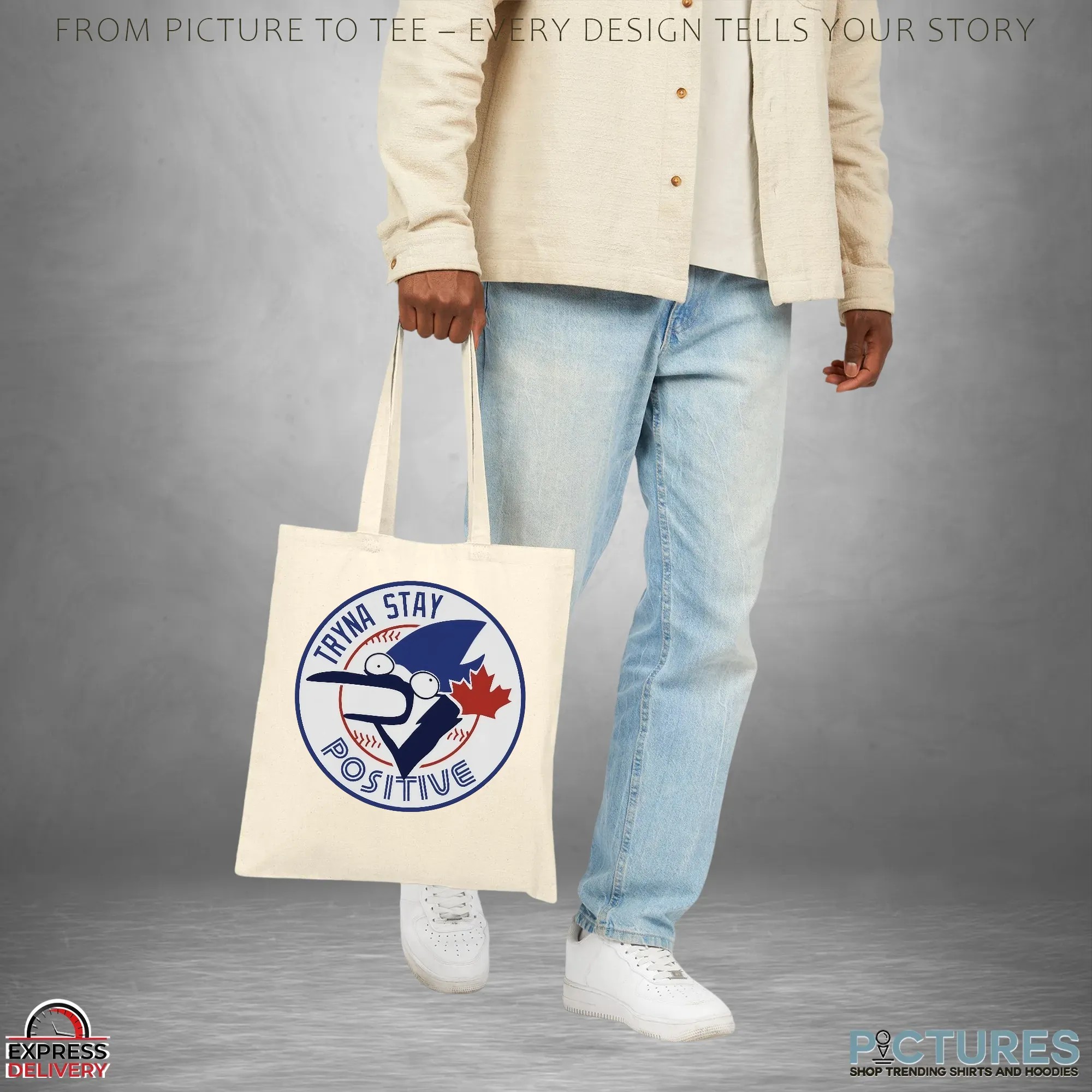 Toronto Blue Jays Tryna Stay Positive Parody Logo T Shirt