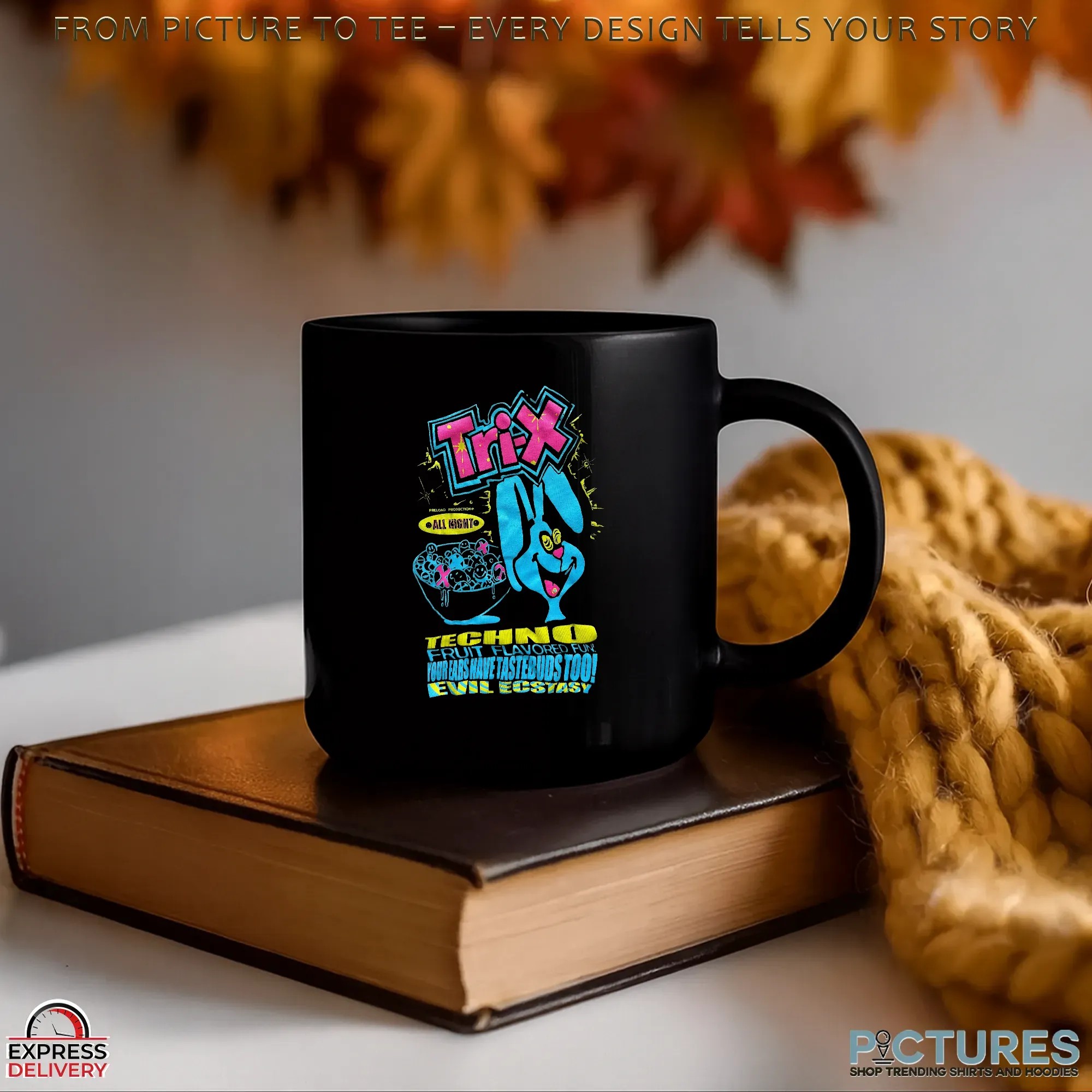 Trix Bunny Techno Fruit Flavored Fun Your Ears Have Tastebuds Too Evil Ecstasy T Shirt