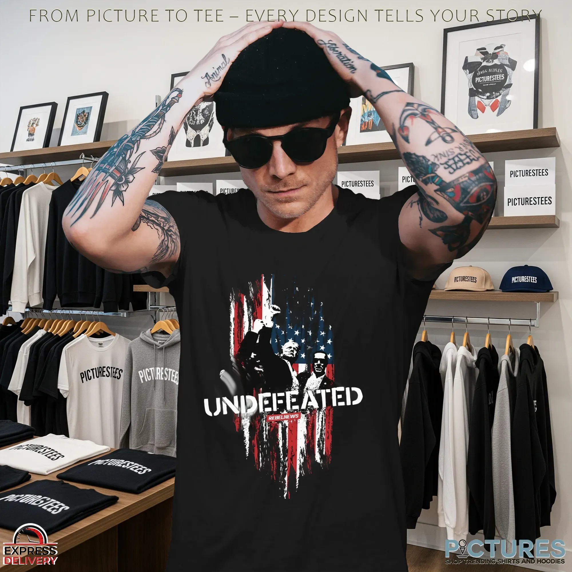Trump Undefeated Flag T Shirt