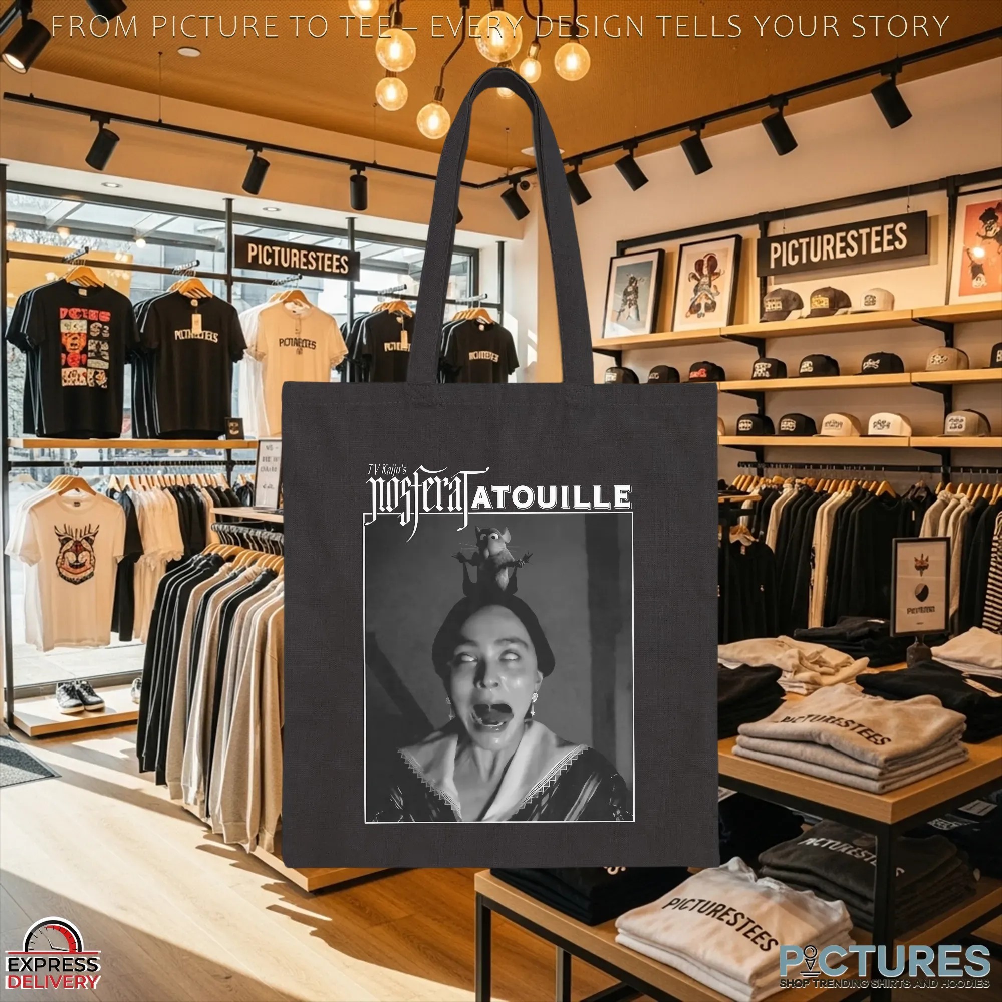 Tv Kaiju's Nosferatatouille 1922 Nosferatu And 2007 Ratatouille Film Mashup T Shirt Tv Kaiju's Nosferatatouille 1922 Nosferatu And 2007 Ratatouille Film Mashup T Shirt