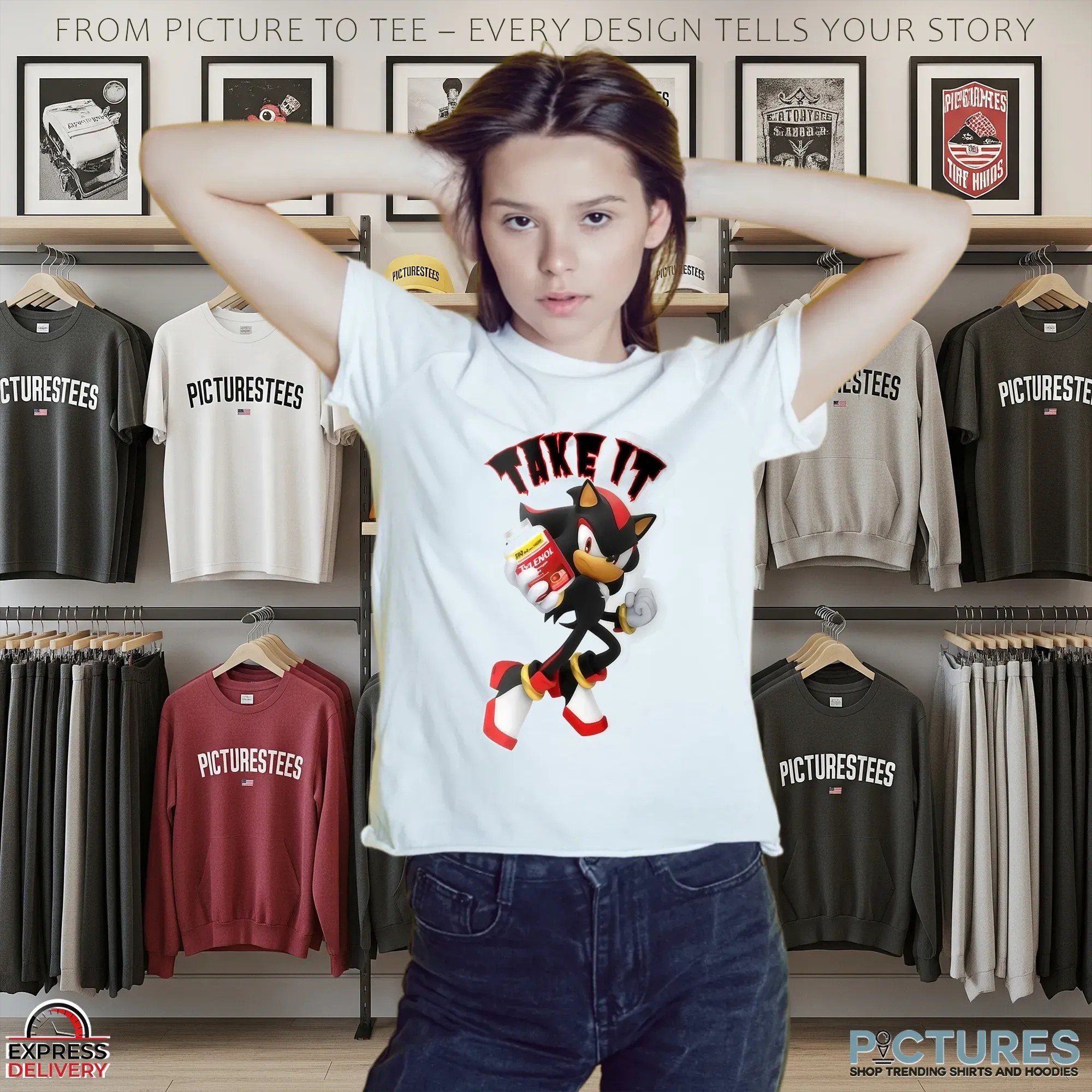 Tylenol Shadow The Hedgehog Take It Meme T Shirt