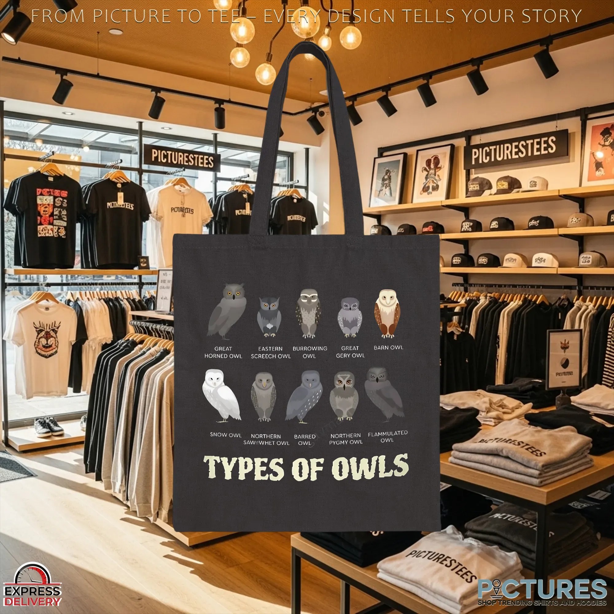 Types of Owls Great Horned Owl Eastern Sceech Owl T Shirt Types of Owls Great Horned Owl Eastern Sceech Owl T Shirt