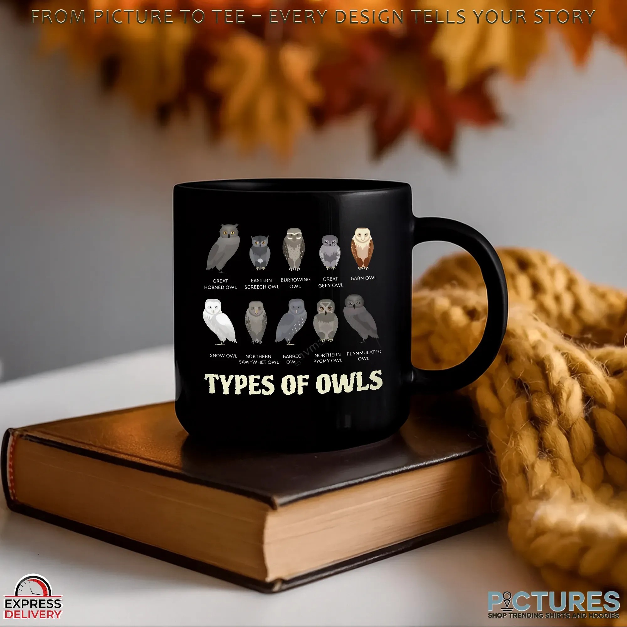 Types of Owls Great Horned Owl Eastern Sceech Owl T Shirt Types of Owls Great Horned Owl Eastern Sceech Owl T Shirt
