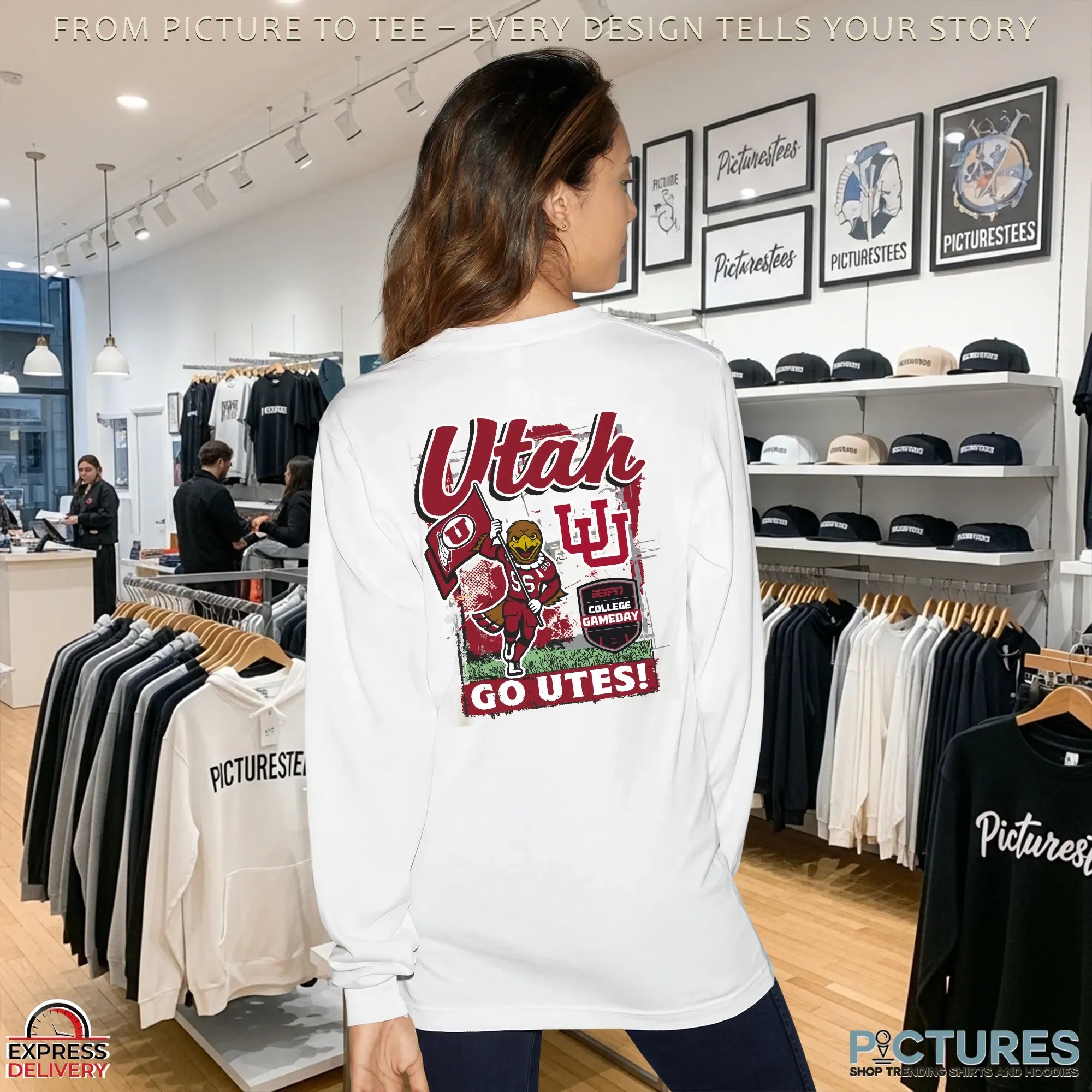 Utah Utes Football College Gameday Go UTES Mascot T Shirt