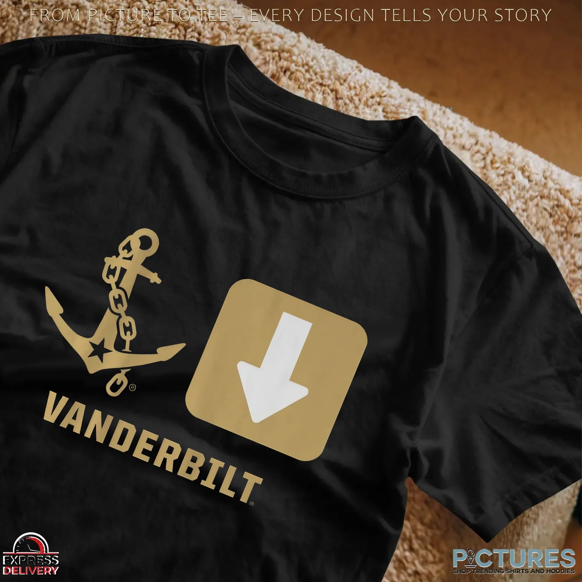 Vanderbilt Commodores Anchor Down Symbols T Shirt Vanderbilt Commodores Anchor Down Symbols T Shirt