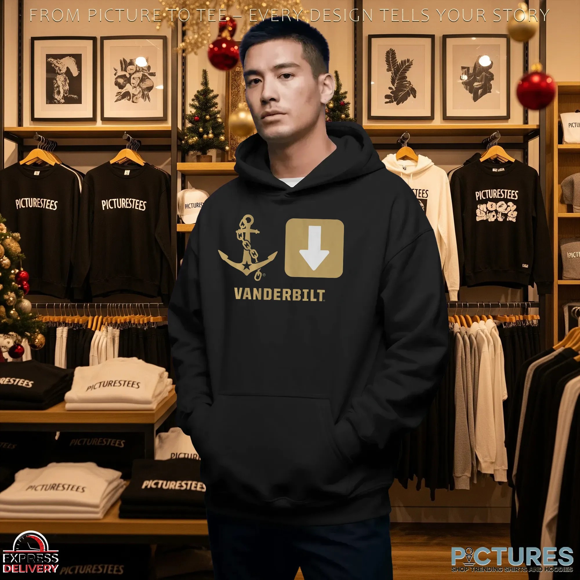 Vanderbilt Commodores Anchor Down Symbols T Shirt Vanderbilt Commodores Anchor Down Symbols T Shirt