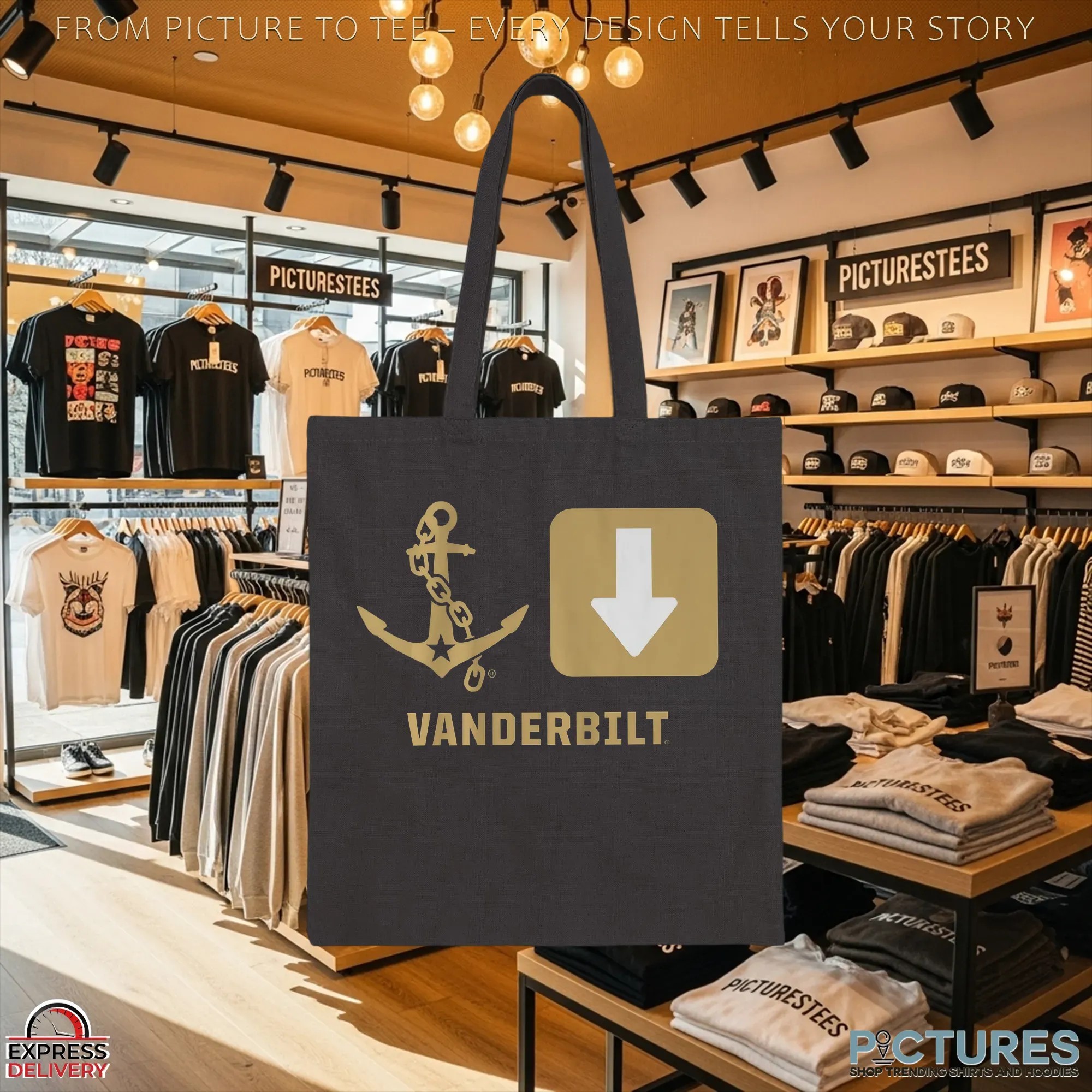 Vanderbilt Commodores Anchor Down Symbols T Shirt Vanderbilt Commodores Anchor Down Symbols T Shirt