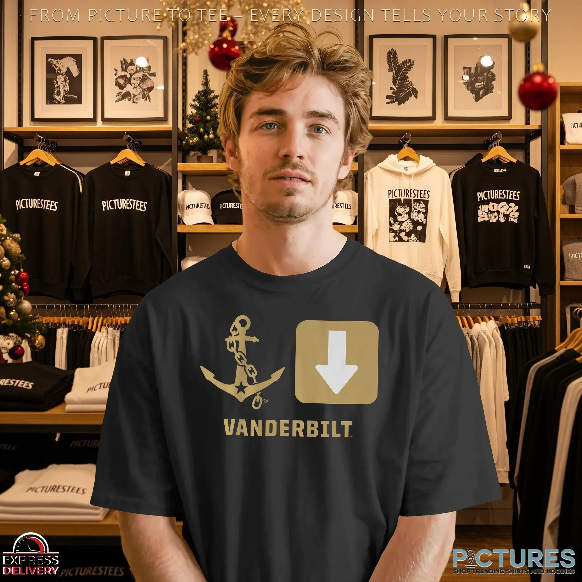 Vanderbilt Commodores Anchor Down Symbols T Shirt Vanderbilt Commodores Anchor Down Symbols T Shirt