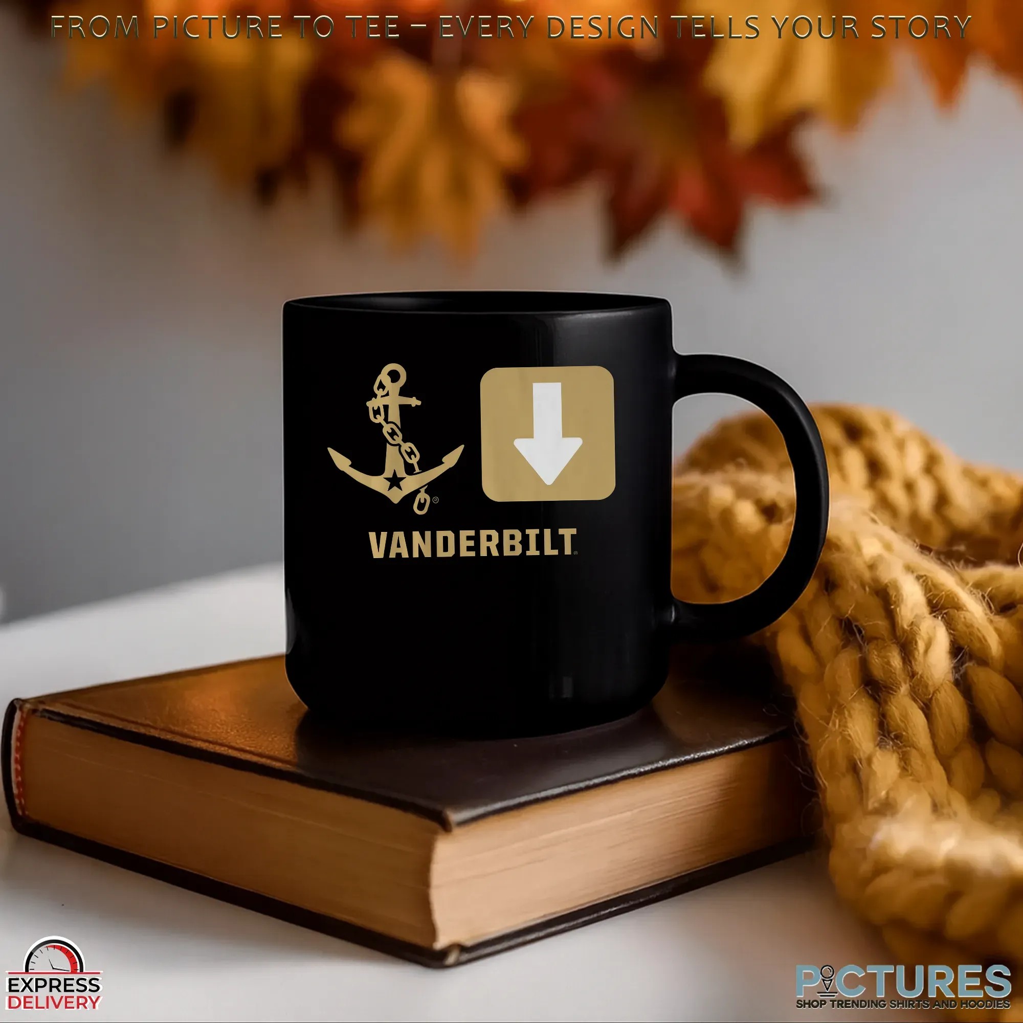 Vanderbilt Commodores Anchor Down Symbols T Shirt Vanderbilt Commodores Anchor Down Symbols T Shirt