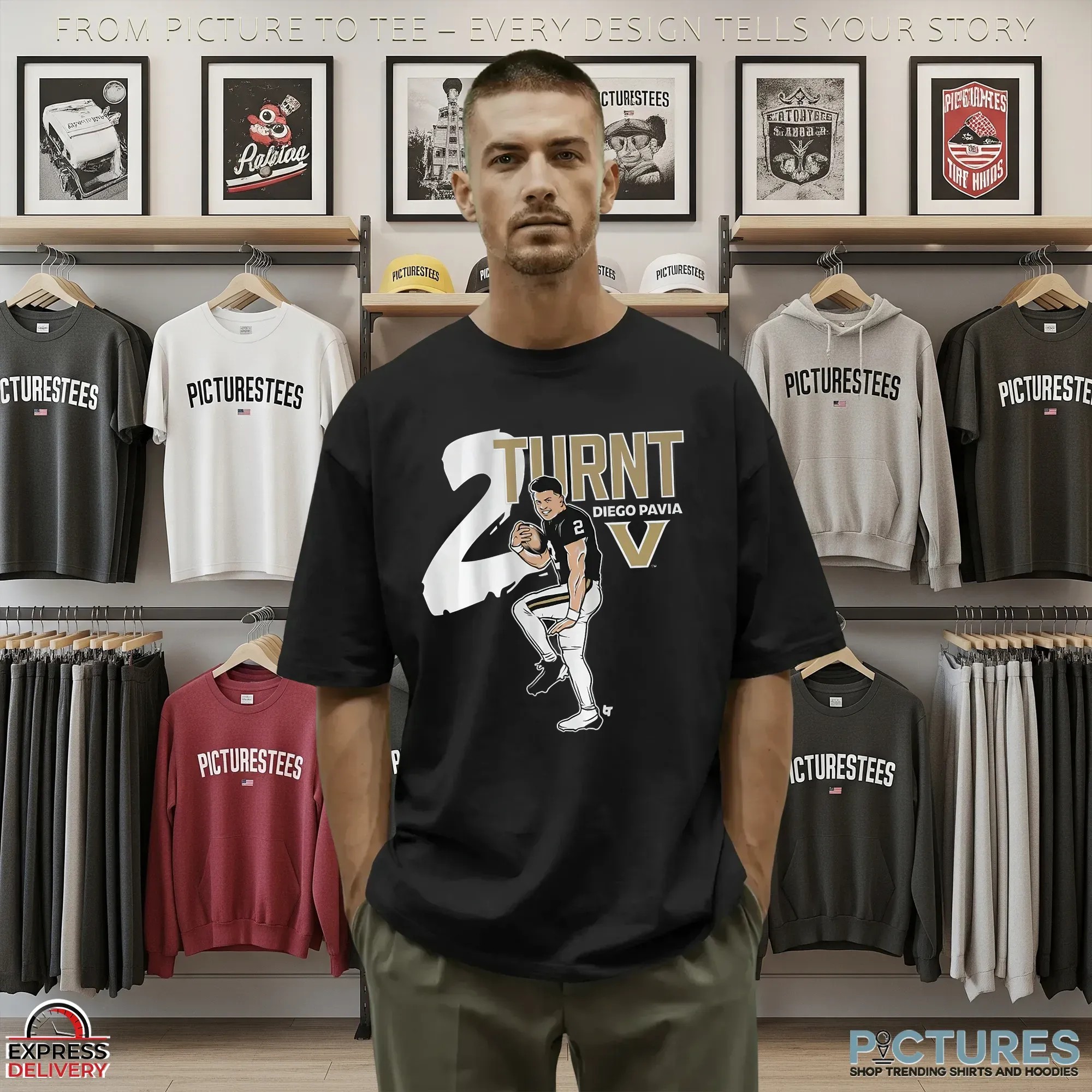 Vanderbilt Football Diego Pavia 2 Turnt T Shirt