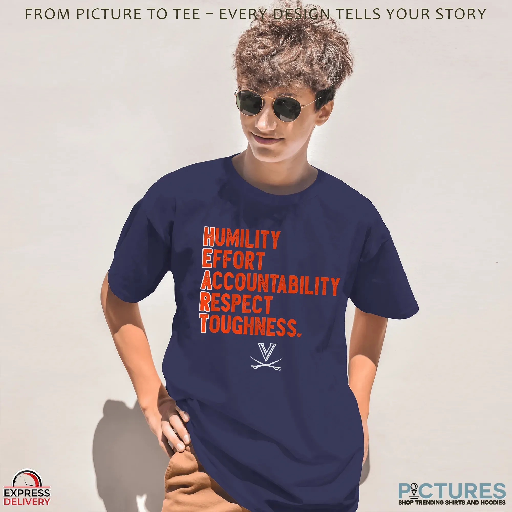 Virginia Cavaliers Football H E A R T Humility Effort Accountability Respect Toughness T Shirt Virginia Cavaliers Football H E A R T Humility Effort Accountability Respect Toughness T Shirt