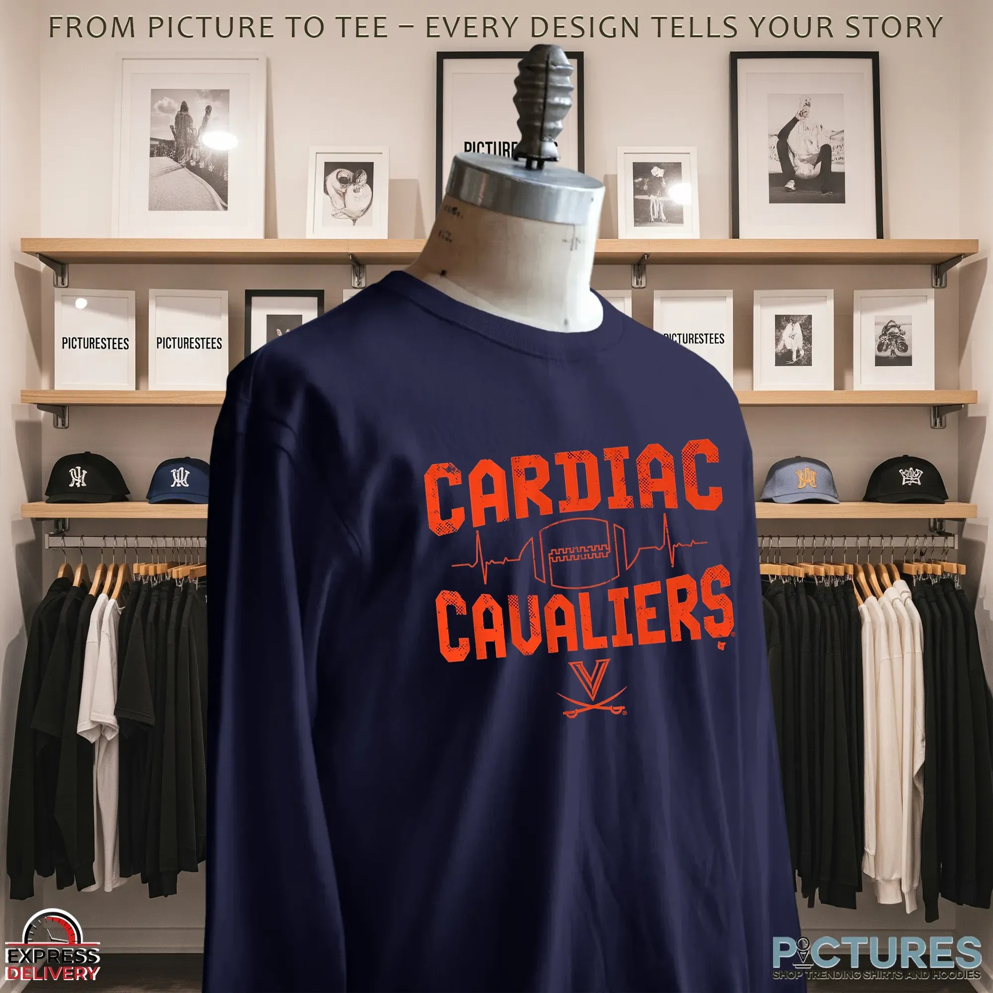 Virginia Football Cardiac Cavaliers T Shirt Virginia Football Cardiac Cavaliers T Shirt