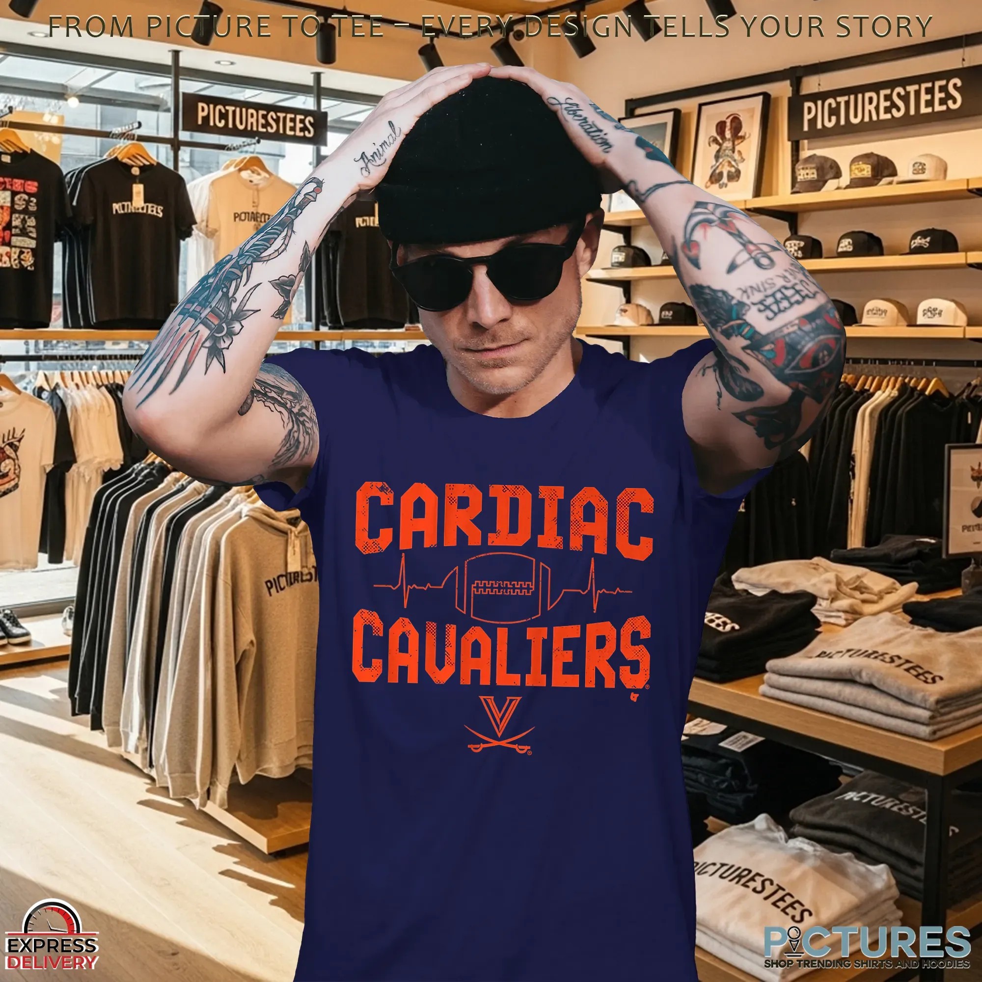 Virginia Football Cardiac Cavaliers T Shirt Virginia Football Cardiac Cavaliers T Shirt