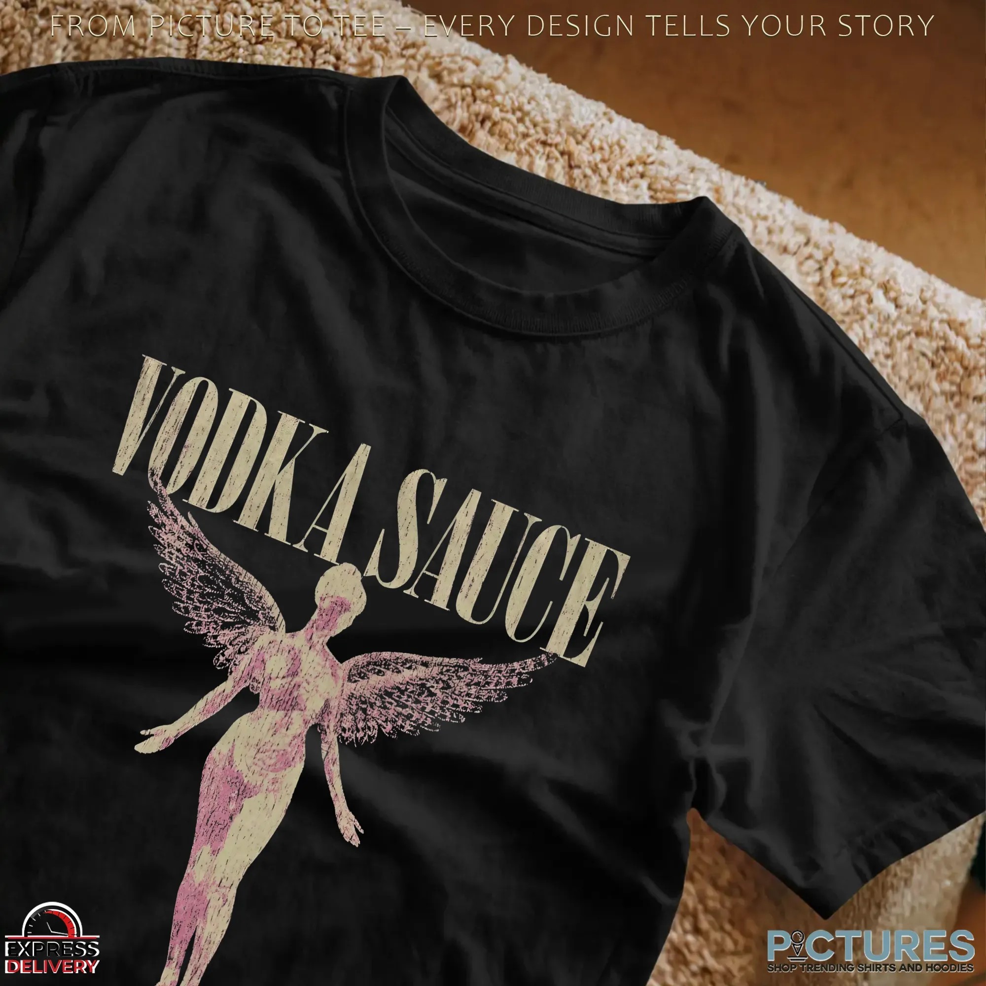Vodka Sauce Angel Grunge Gothic Vintage T Shirt