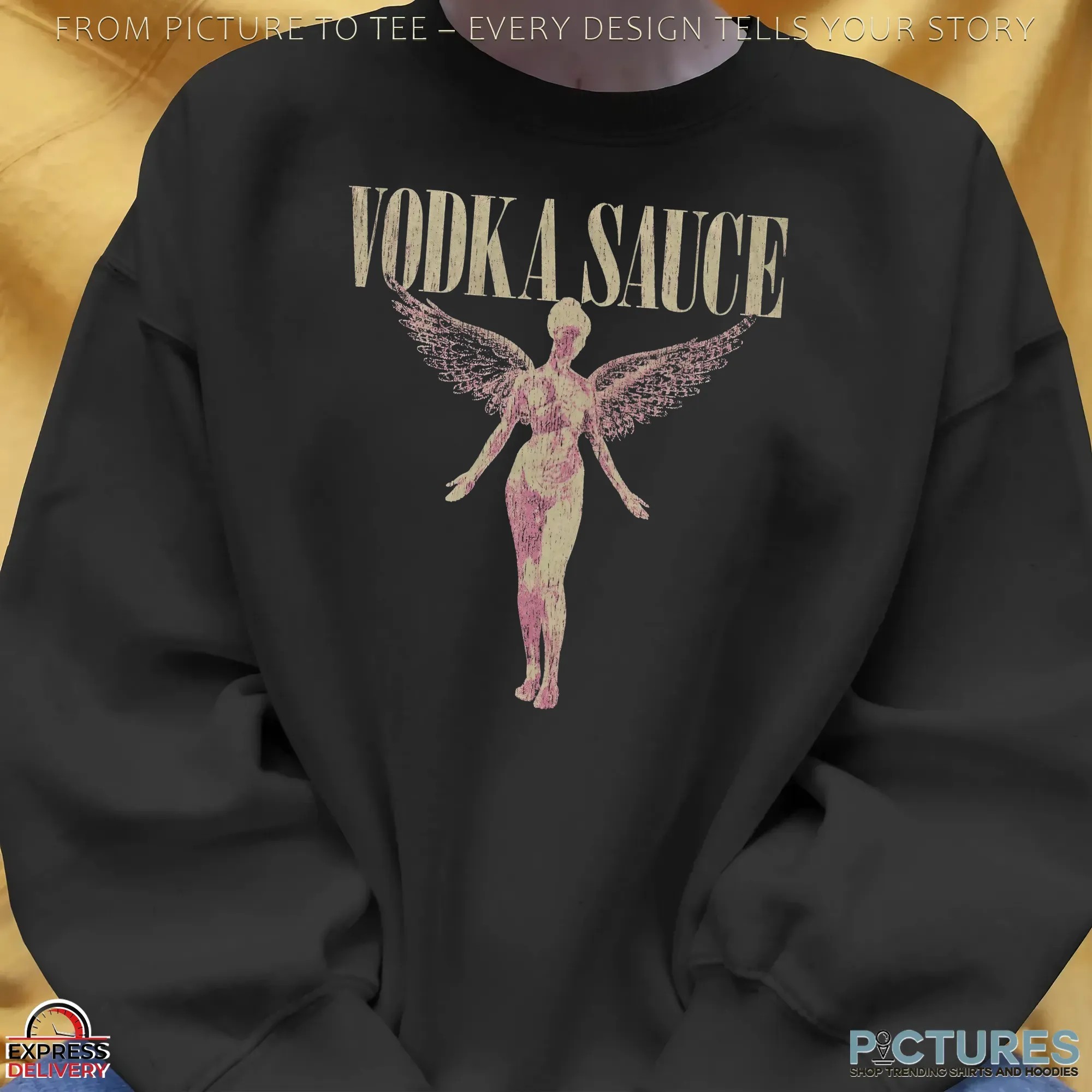 Vodka Sauce Angel Grunge Gothic Vintage T Shirt