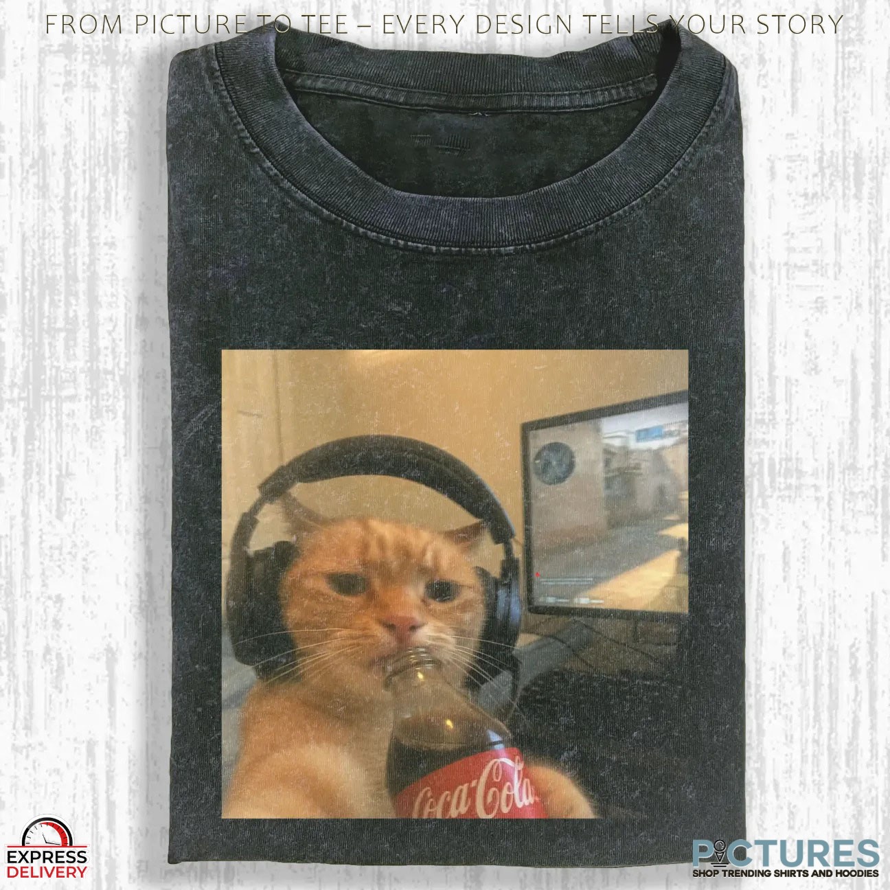 Wacky Cat Gamer With Soda Meme T Shirt