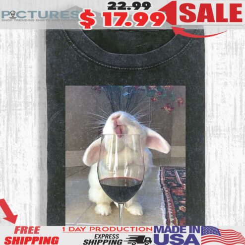 Wacky Rabbit With Wine T-shirt