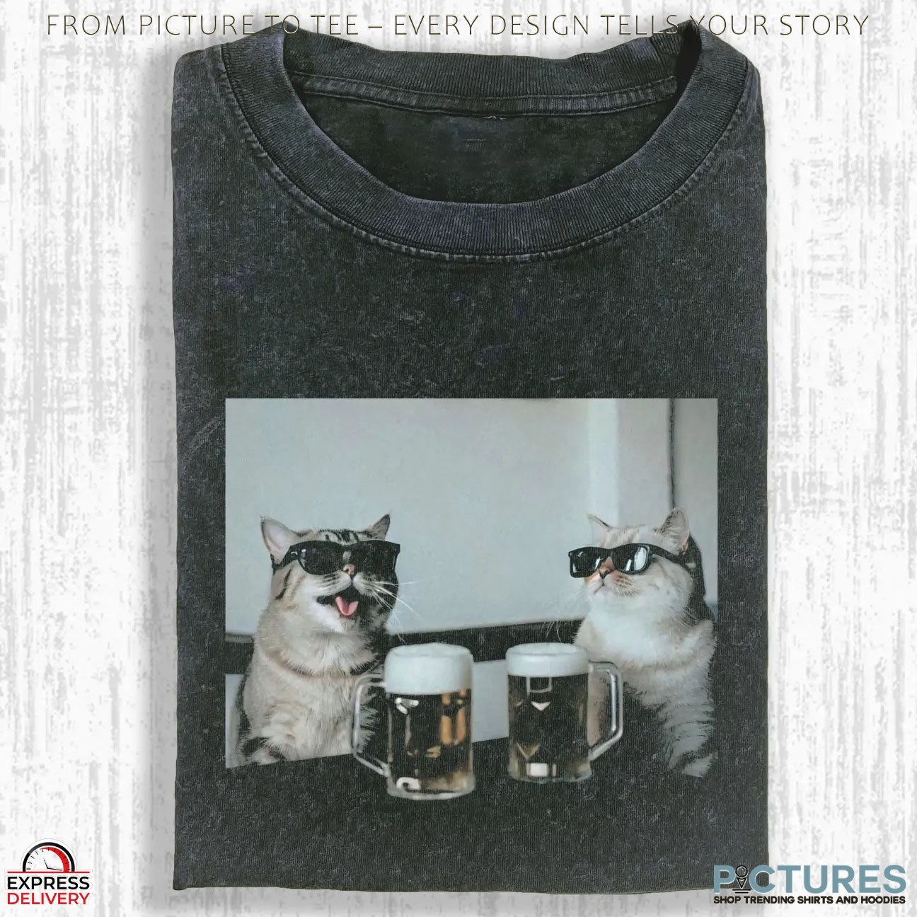 Wacky Sunglasses Cats And Beers Meme T Shirt