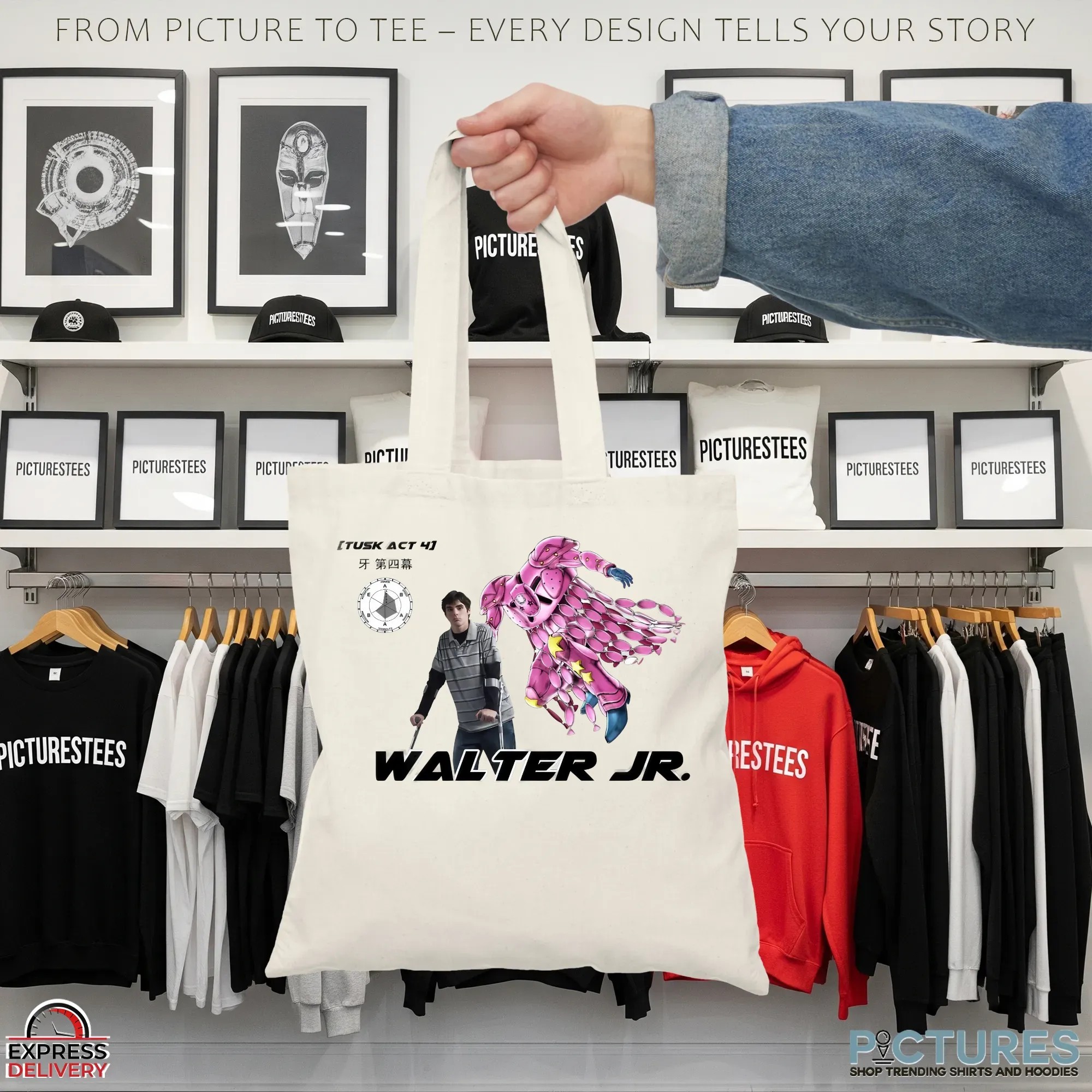 Walter Jr X Johnny Joestar Jojo's Bizarre Adventure Tusk Act 4 Parody Mashup T Shirt