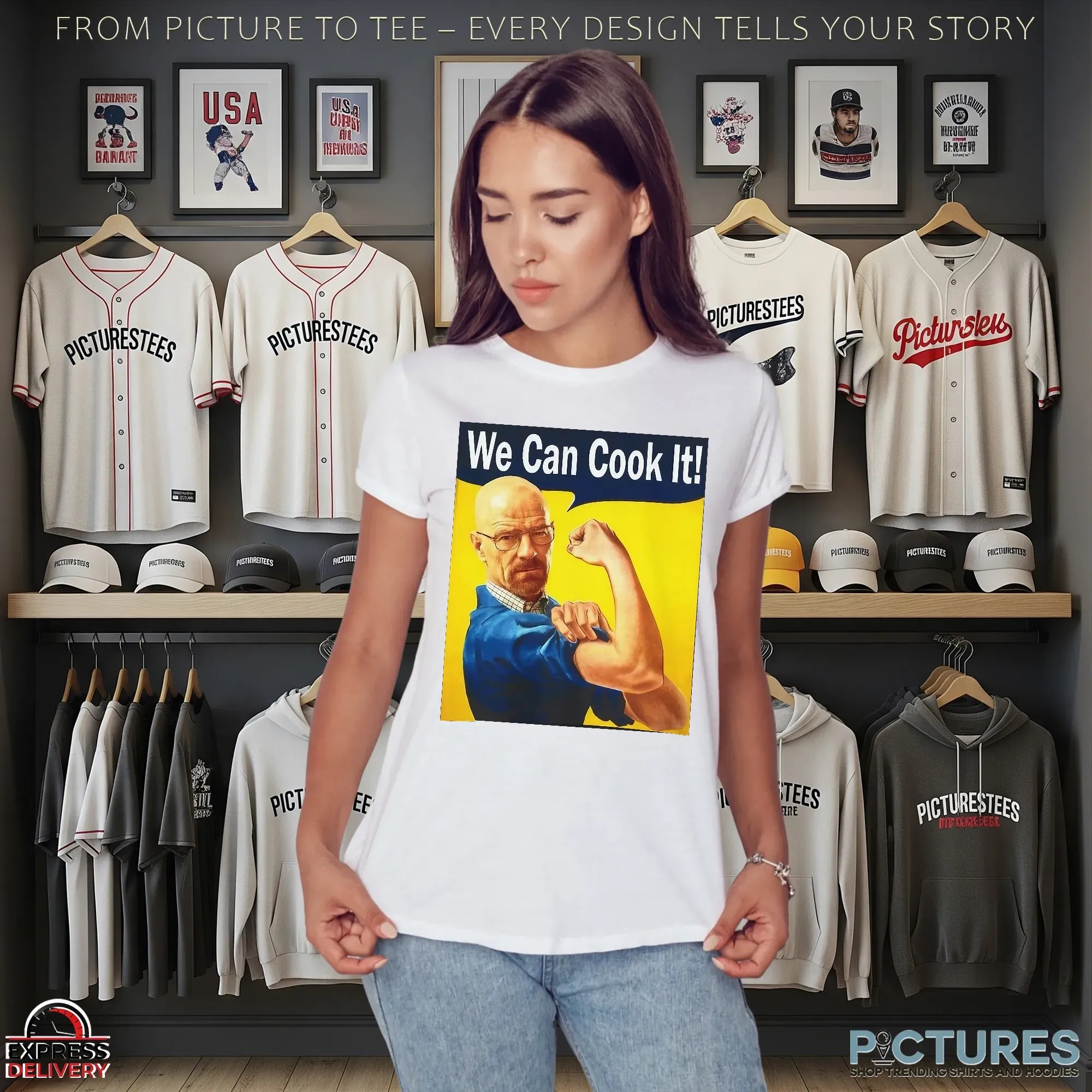 Walter White We Can Cook It Rosie The Riveter Parody Meme T Shirt