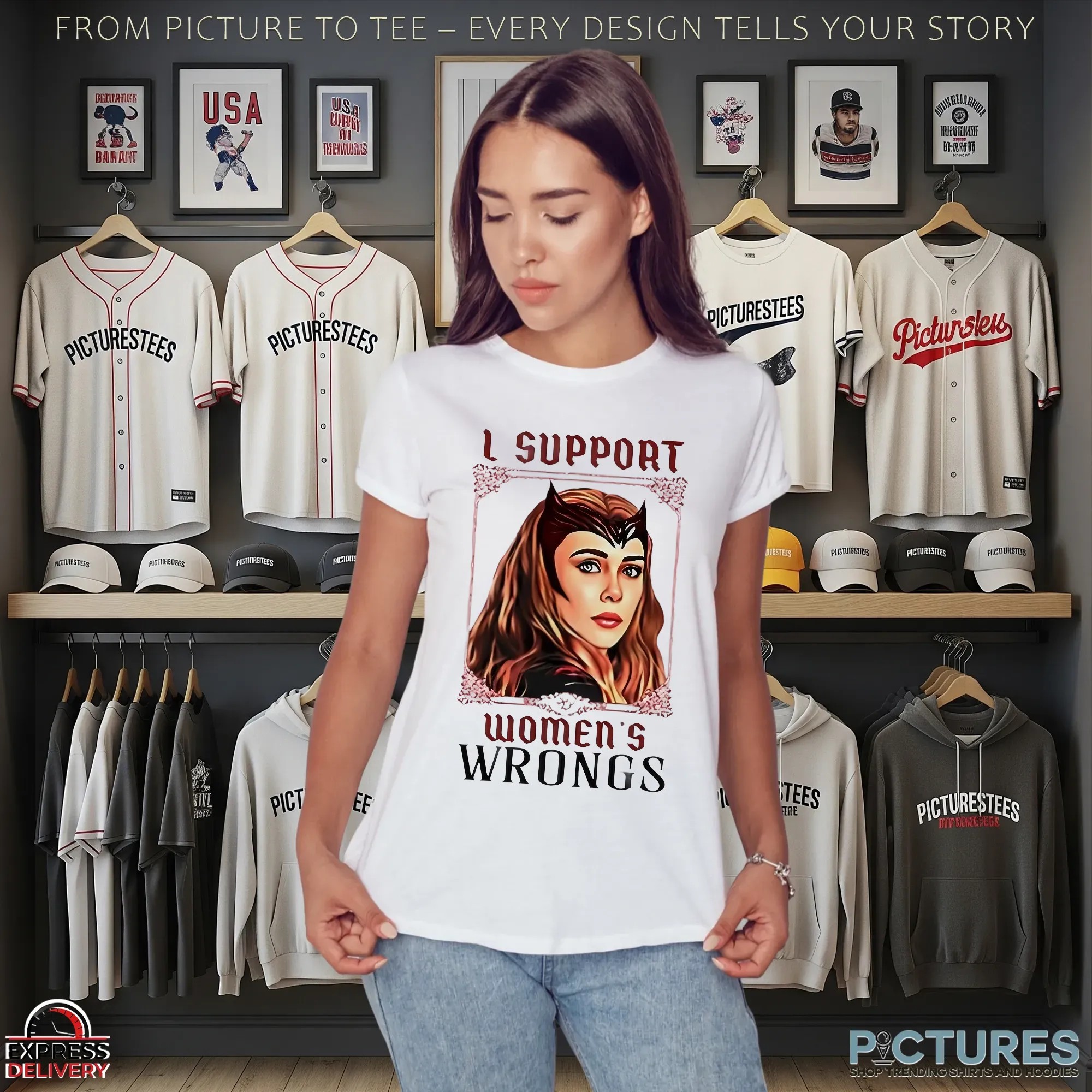 Wanda Maximoff I Support Women’s Wrongs T Shirt Wanda Maximoff I Support Women’s Wrongs T Shirt