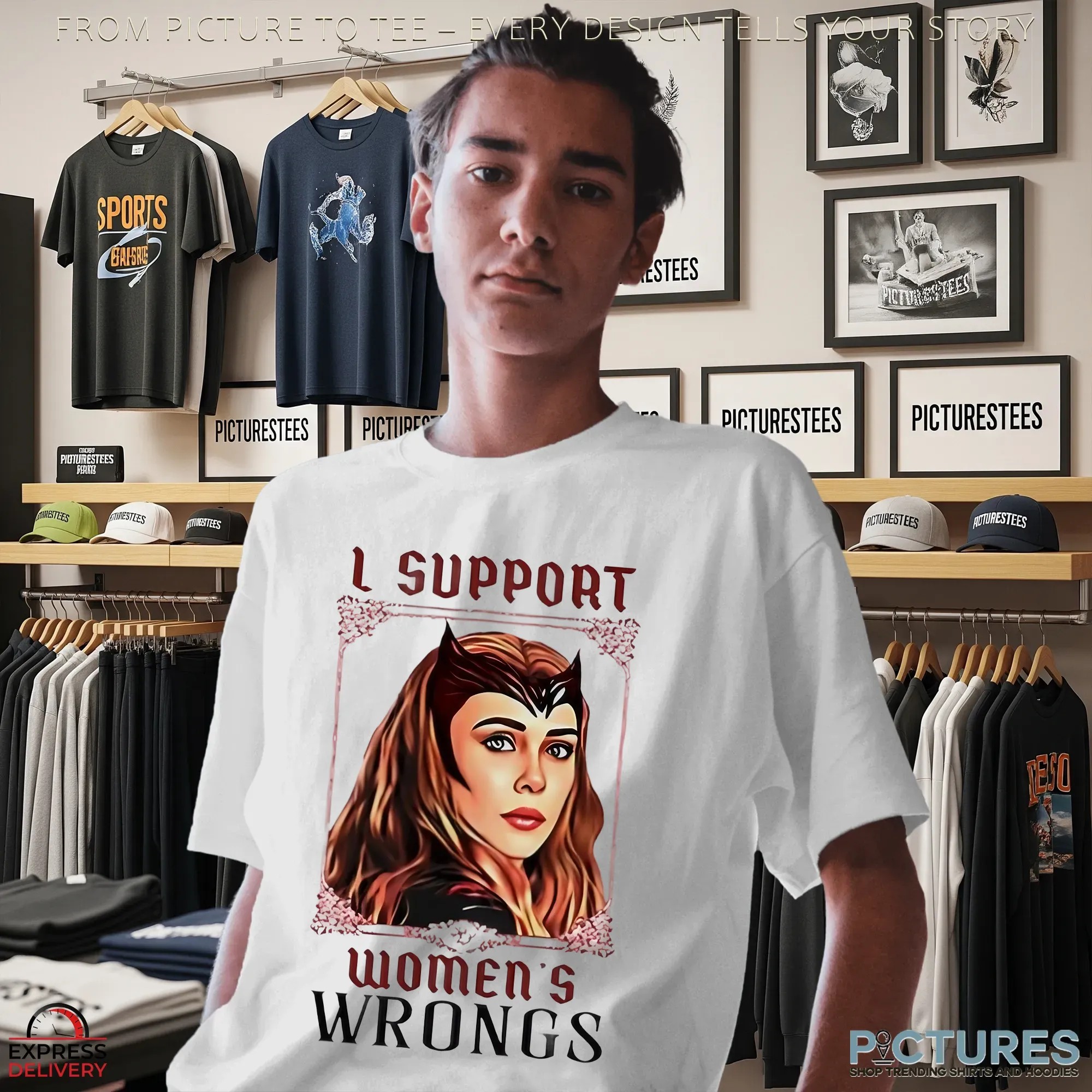 Wanda Maximoff I Support Women’s Wrongs T Shirt Wanda Maximoff I Support Women’s Wrongs T Shirt