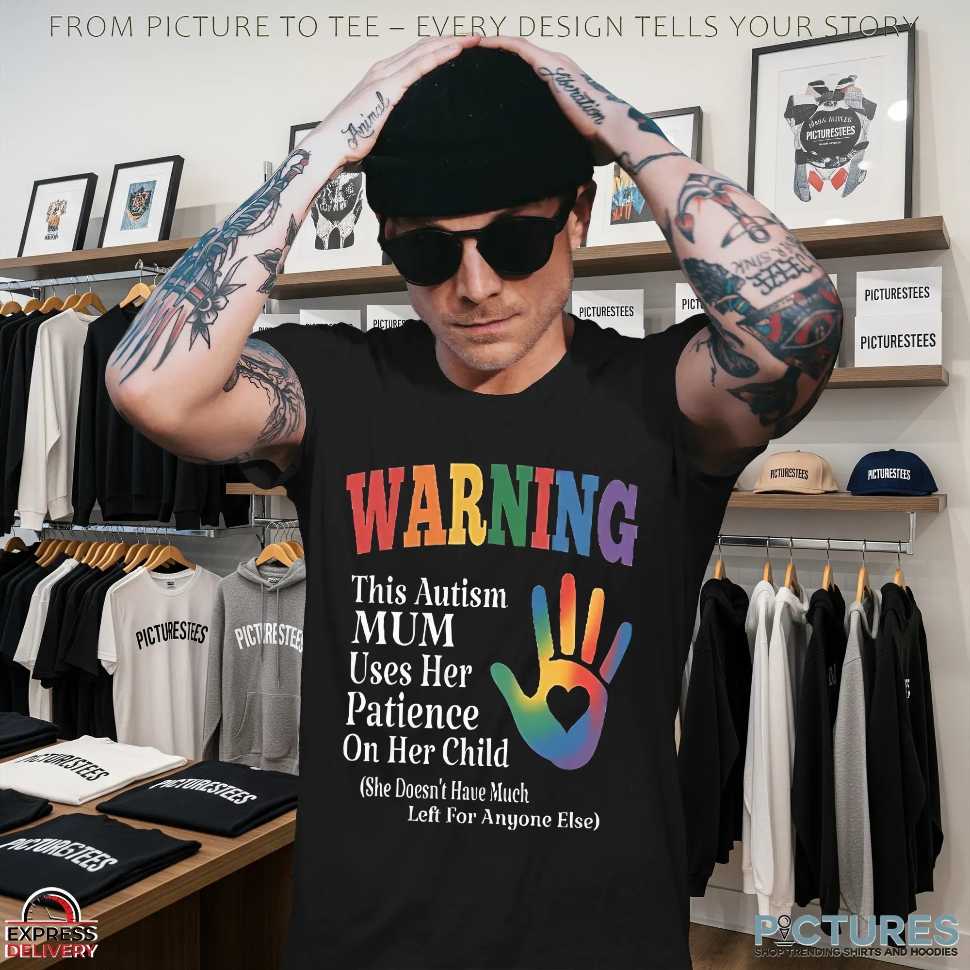 Warning This Autism Mum Uses Her Patience On Her Child She Doesn't Have Much Left For Anyone Else T Shirt