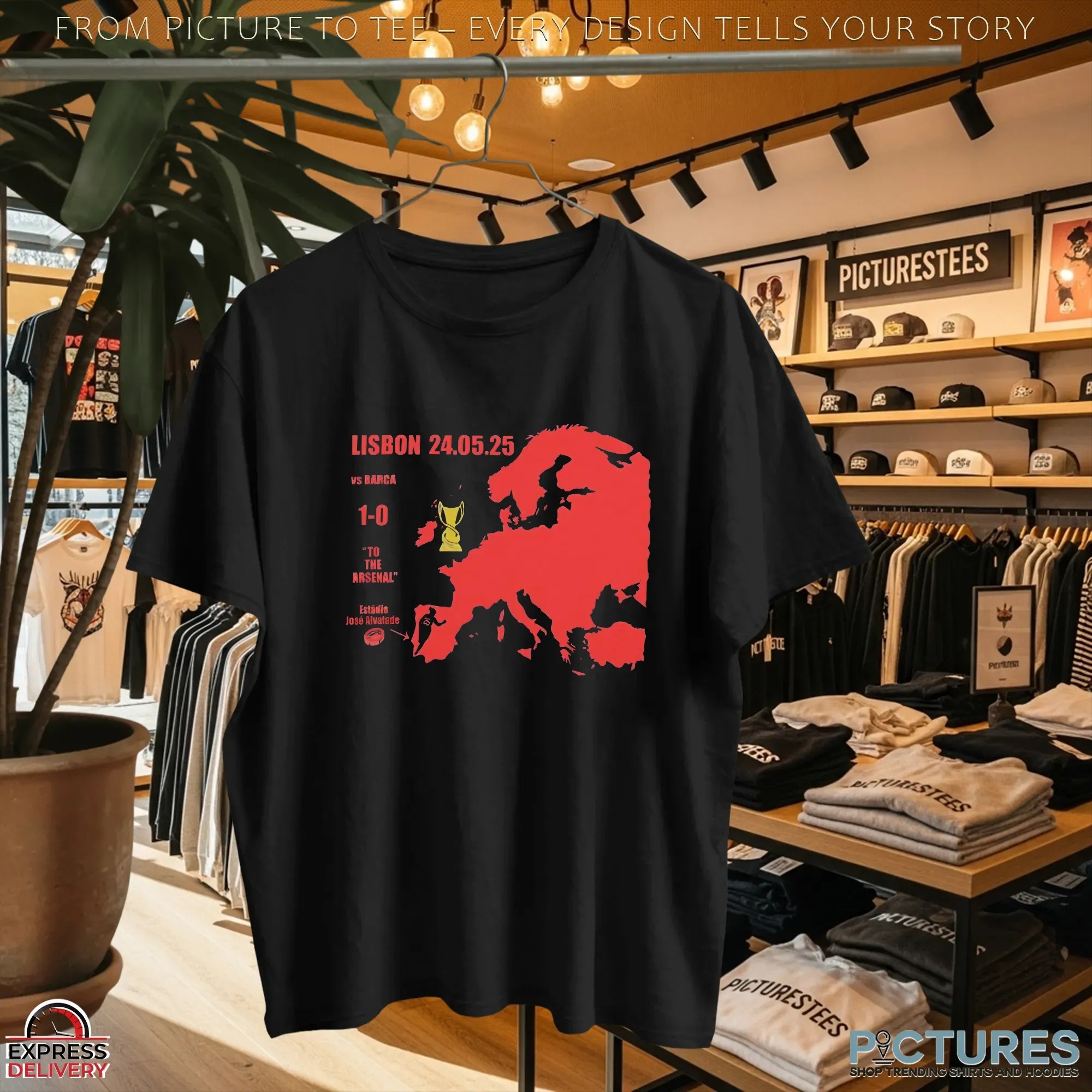 We Went To Lisbon From North London And We Won The Champions League T Shirt