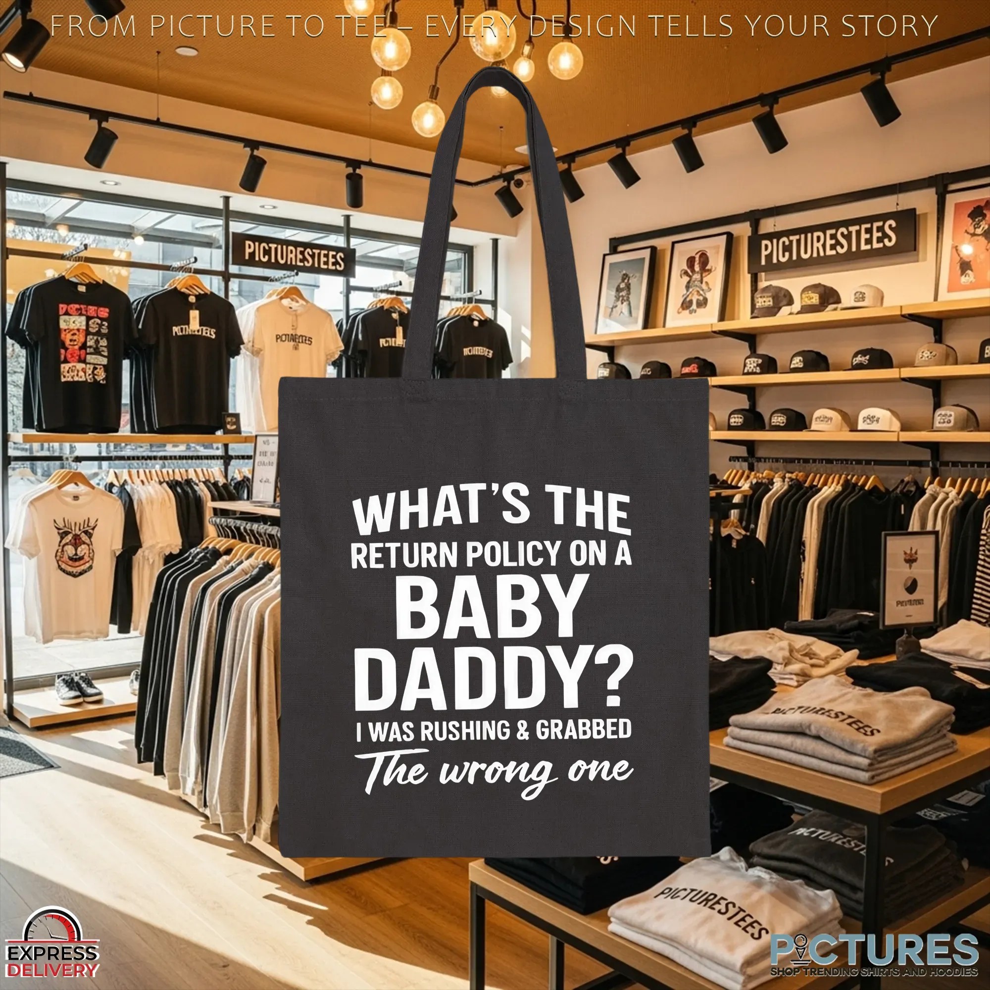 What's The Return Policy On A Baby Daddy The Wrong One I Was Rushing & Grabbed T Shirt