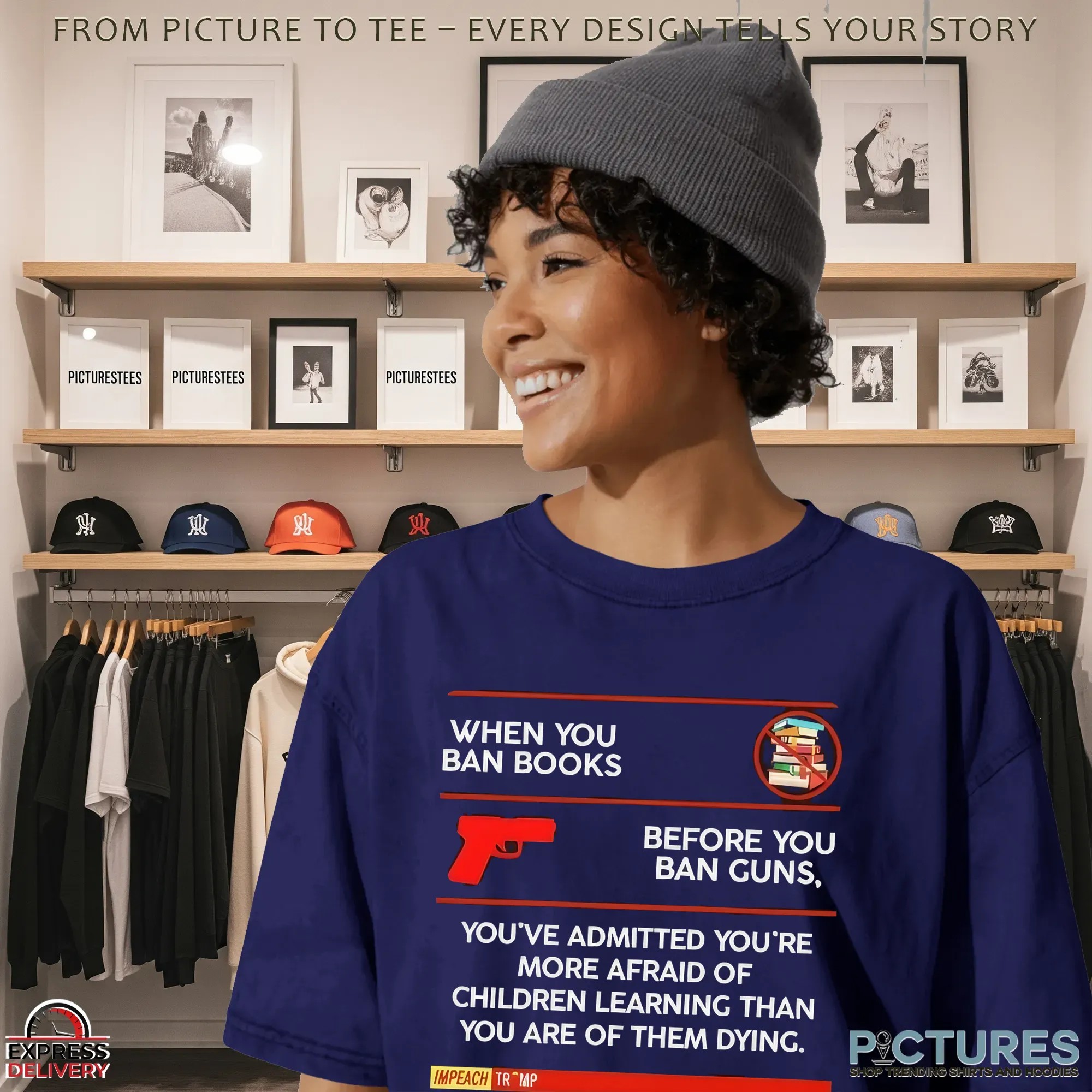 When You Ban Books Before You Ban Guns You've Admitted You're More Afraid Of Children Learning Than You Are Of Them Dying Anti-Trump T Shirt When You Ban Books Before You Ban Guns You've Admitted You're More Afraid Of Children Learning Than You Are Of Them Dying Anti-Trump T Shirt