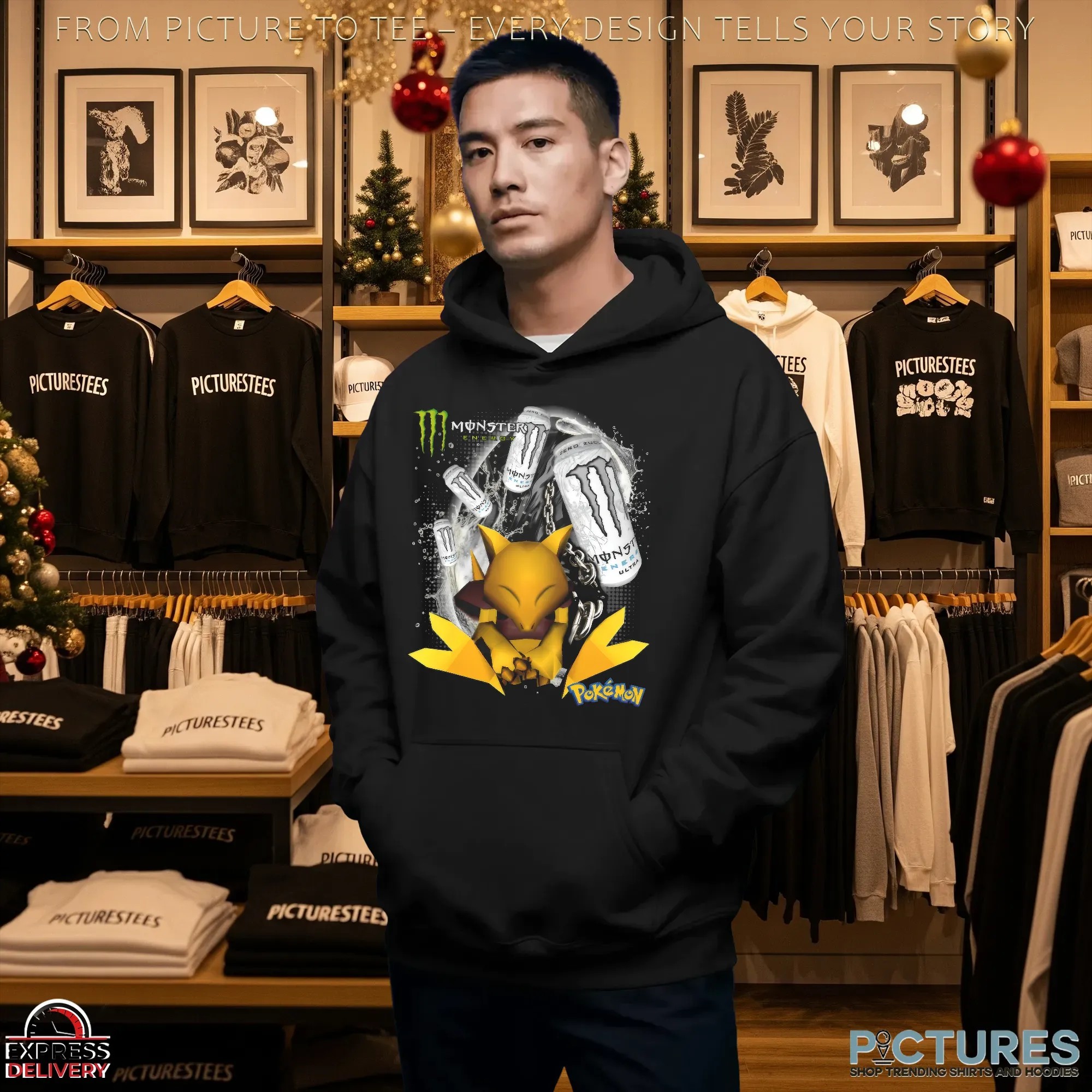 White Monster Energy Pokémon Sleeping Abra Meme T Shirt White Monster Energy Pokémon Sleeping Abra Meme T Shirt