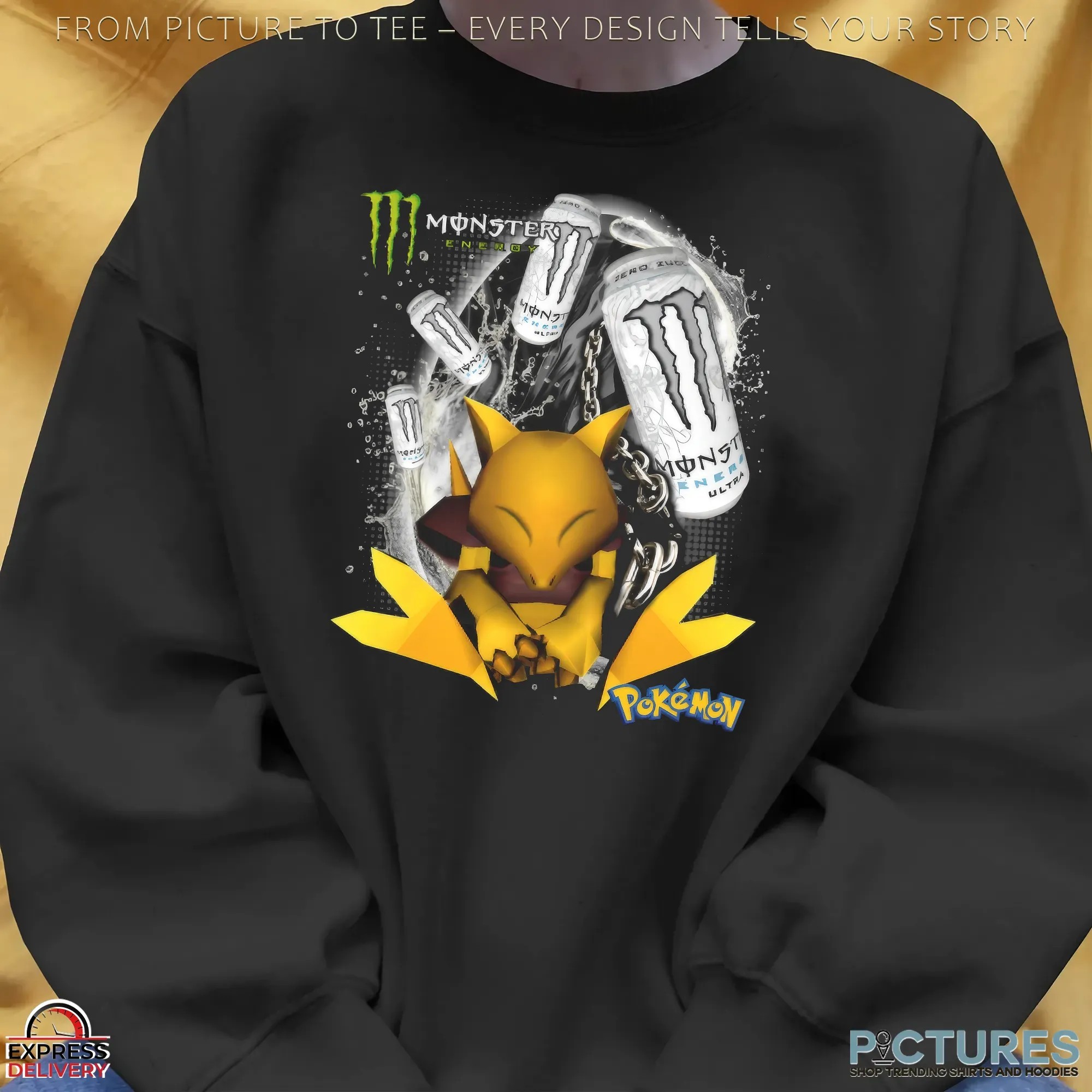 White Monster Energy Pokémon Sleeping Abra Meme T Shirt White Monster Energy Pokémon Sleeping Abra Meme T Shirt