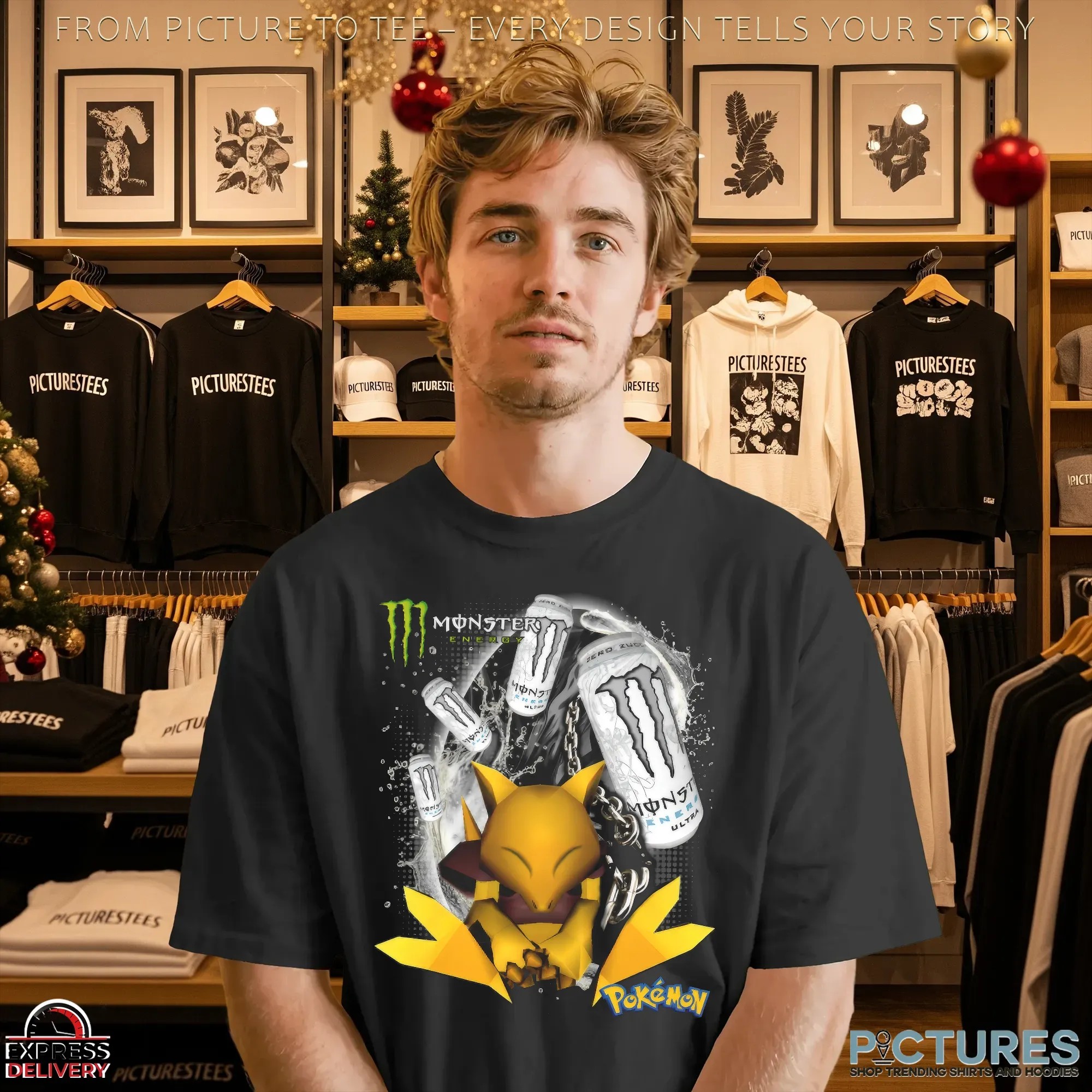 White Monster Energy Pokémon Sleeping Abra Meme T Shirt White Monster Energy Pokémon Sleeping Abra Meme T Shirt