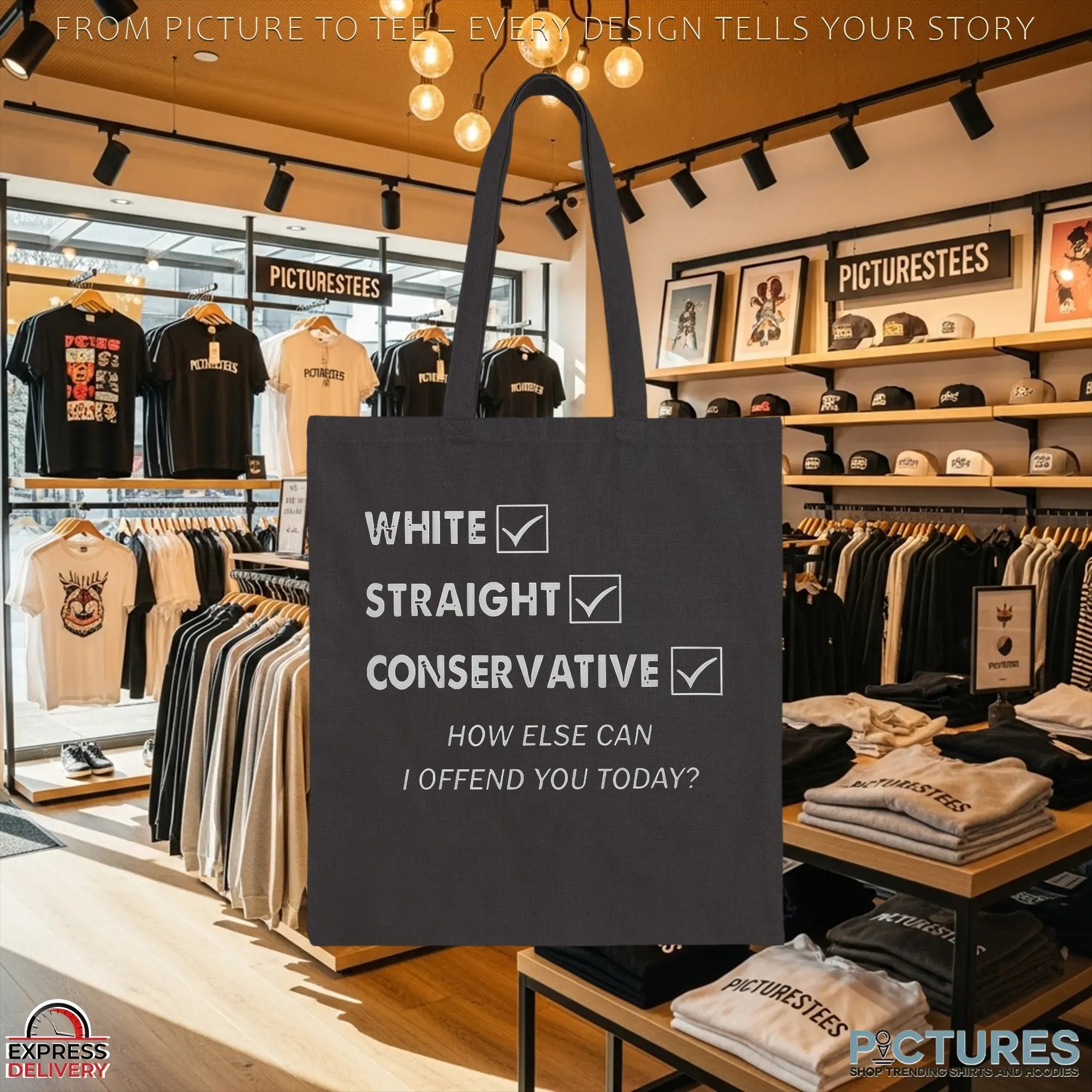 White Straight Conservative How Else Can I Offend You Today Identity Statement T Shirt