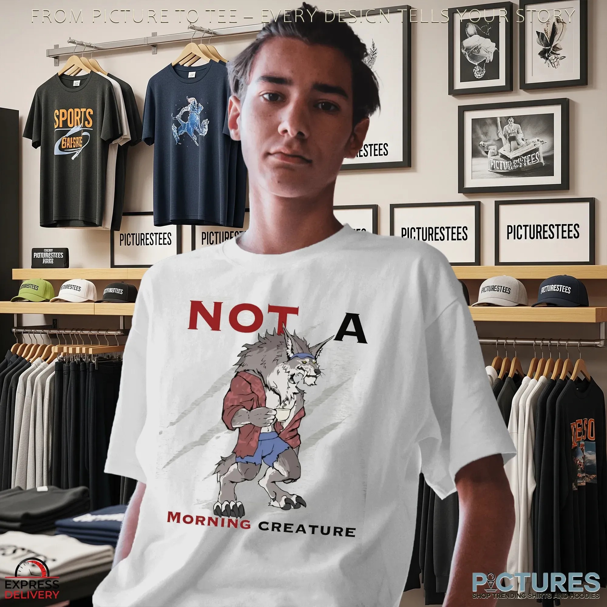 Wolf Not A Morning Creature Furry T Shirt Wolf Not A Morning Creature Furry T Shirt