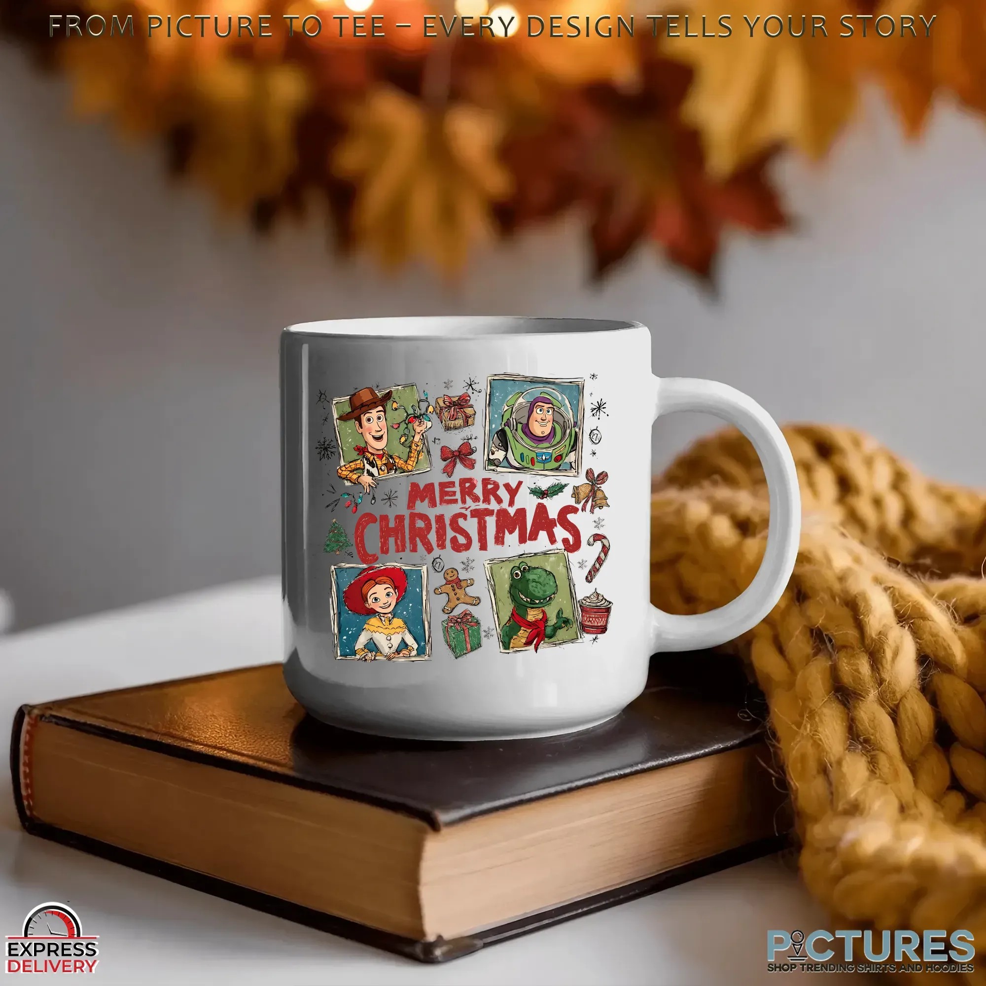 Woody, Buzz, Jessie & Rex Toy Story Holiday Cartoon Merry Christmas T Shirt