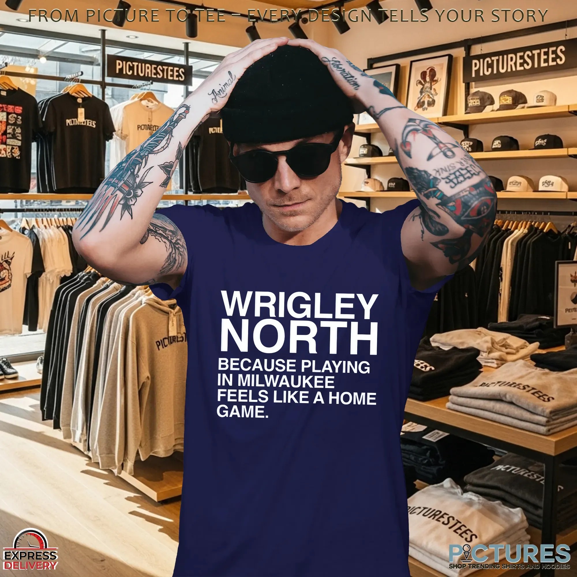 Wrigley North Because Playing In Milwaukee Feels Like A Home Game T Shirt