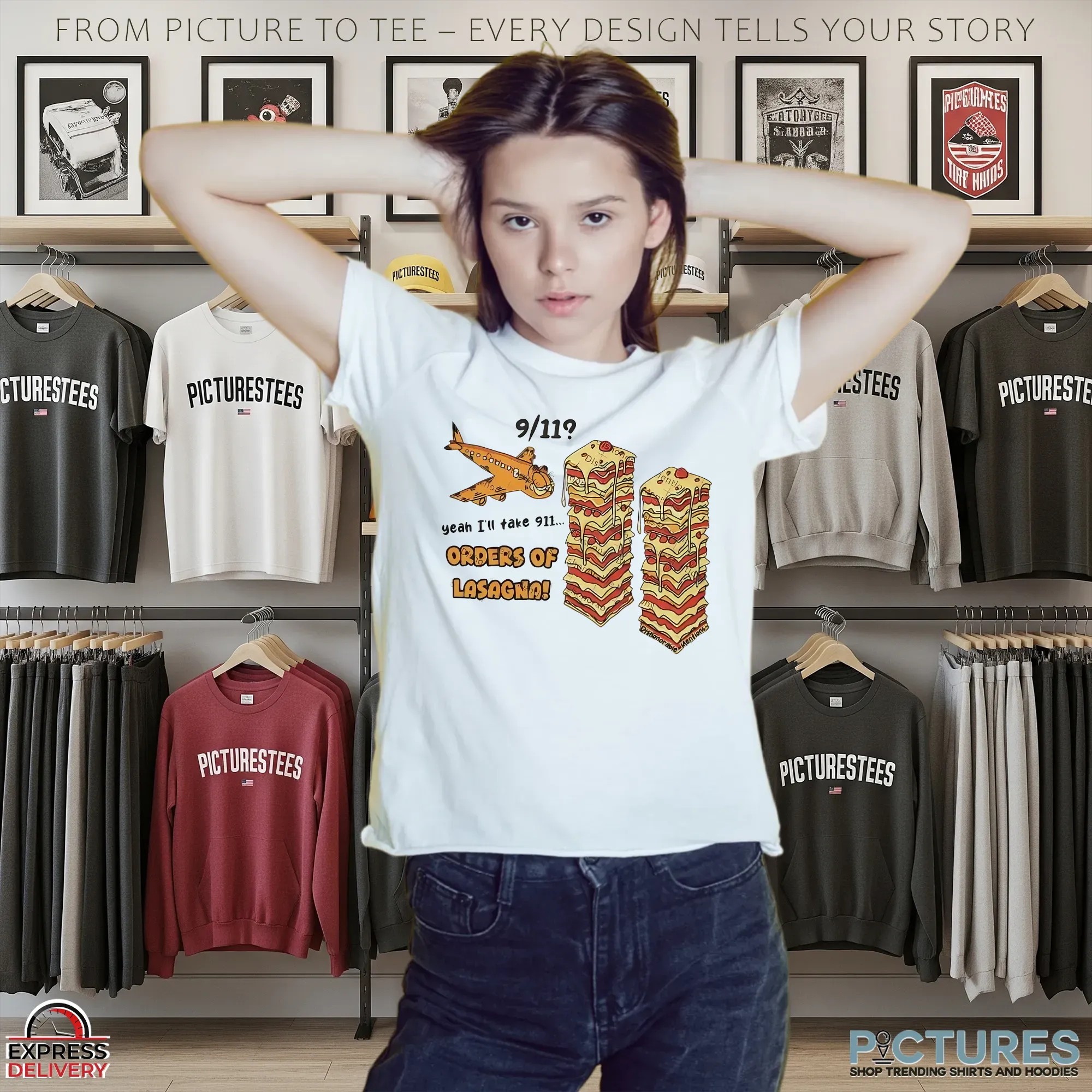 Yeah I'll Take 911 Orders Of Lasagna Pasta T Shirt