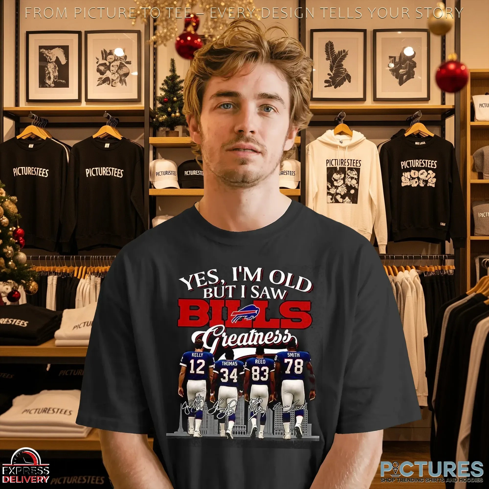 Yes I'm Old But I Saw Buffalo Bills Greatness Legends Signature Football Fan Parody T Shirt